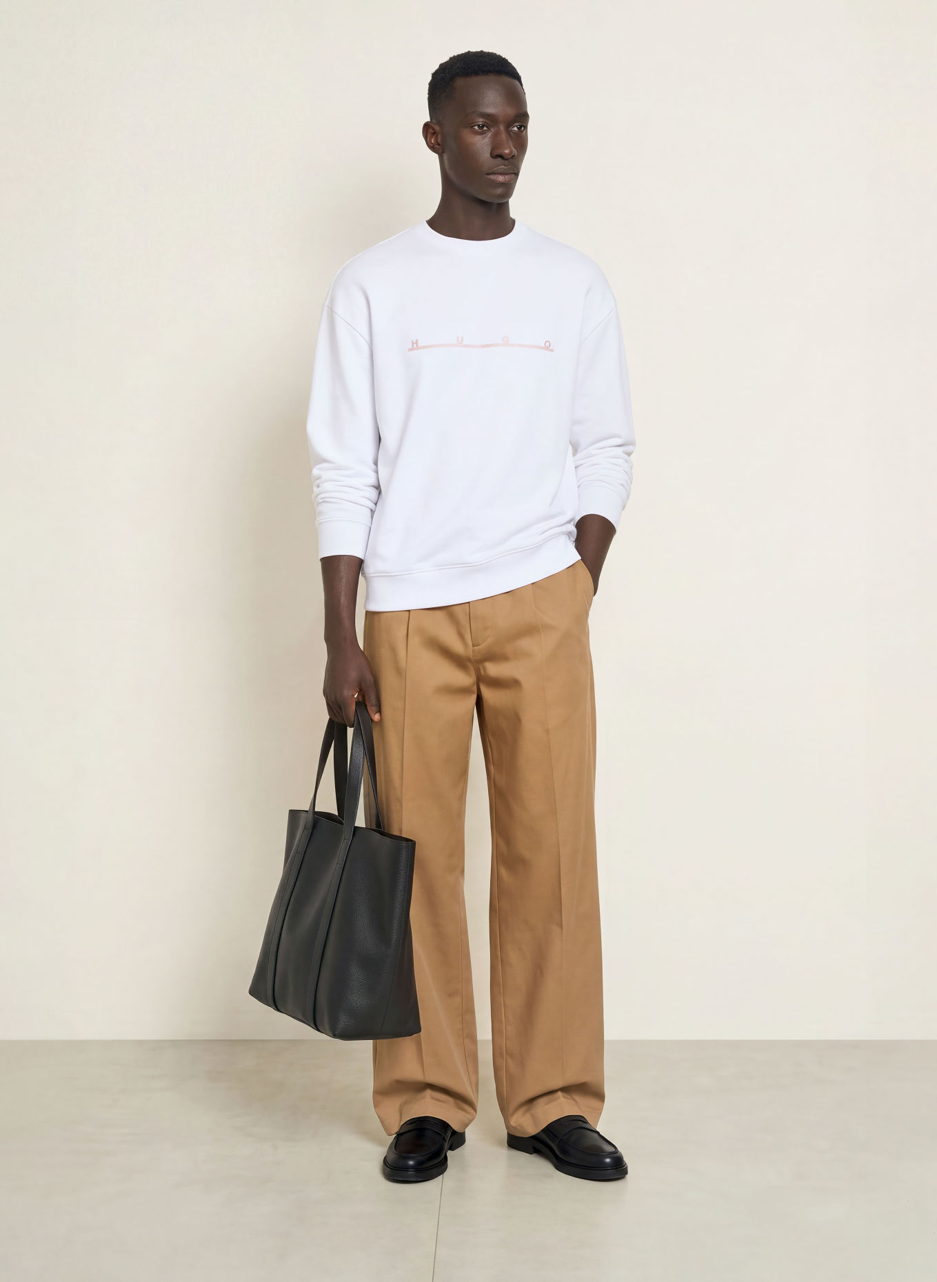 HUGO Sweatshirt DATRISWEAT: WIT