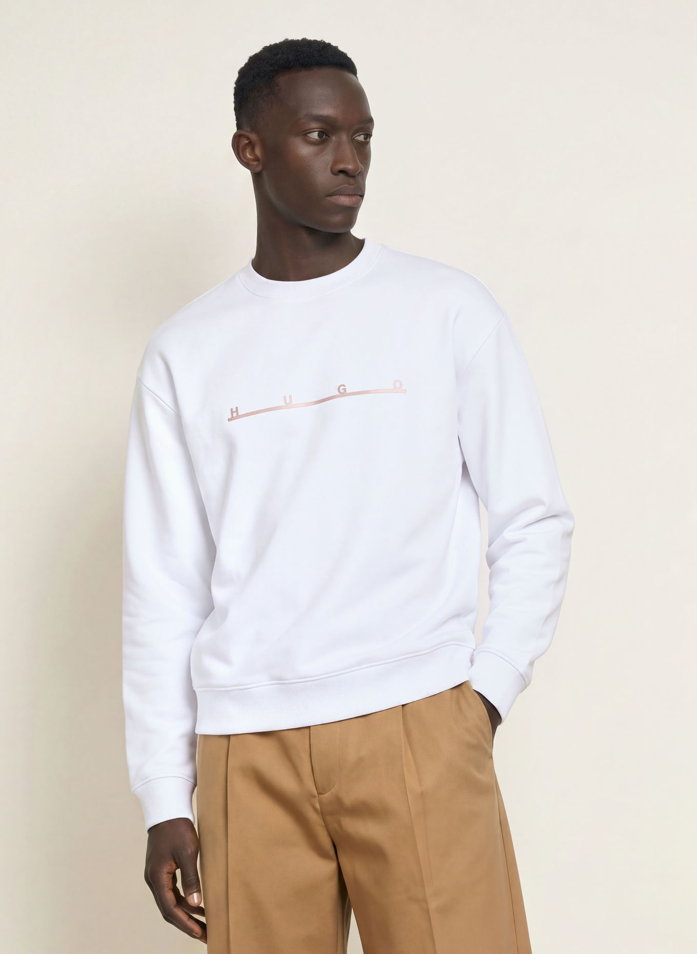 HUGO Sweatshirt DATRISWEAT: WIT