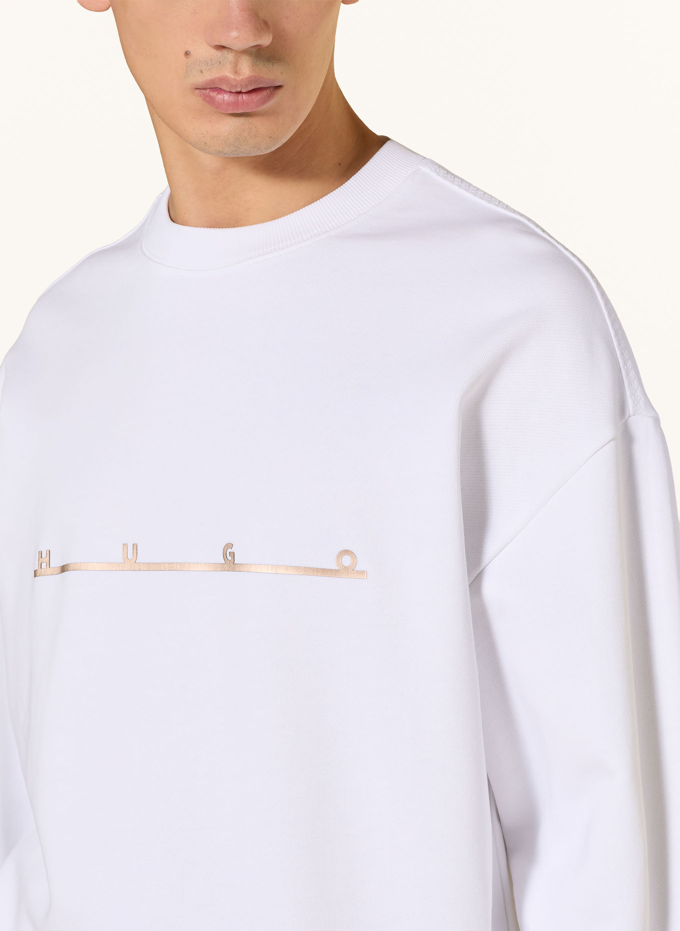 HUGO Sweatshirt DATRISWEAT: WIT