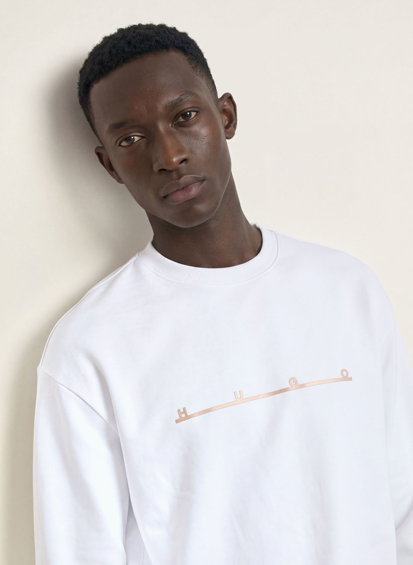 HUGO Sweatshirt DATRISWEAT: WIT