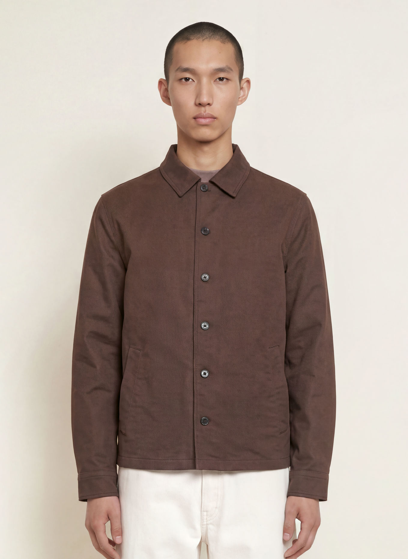 HUGO EVOLO Overshirt: BROWN