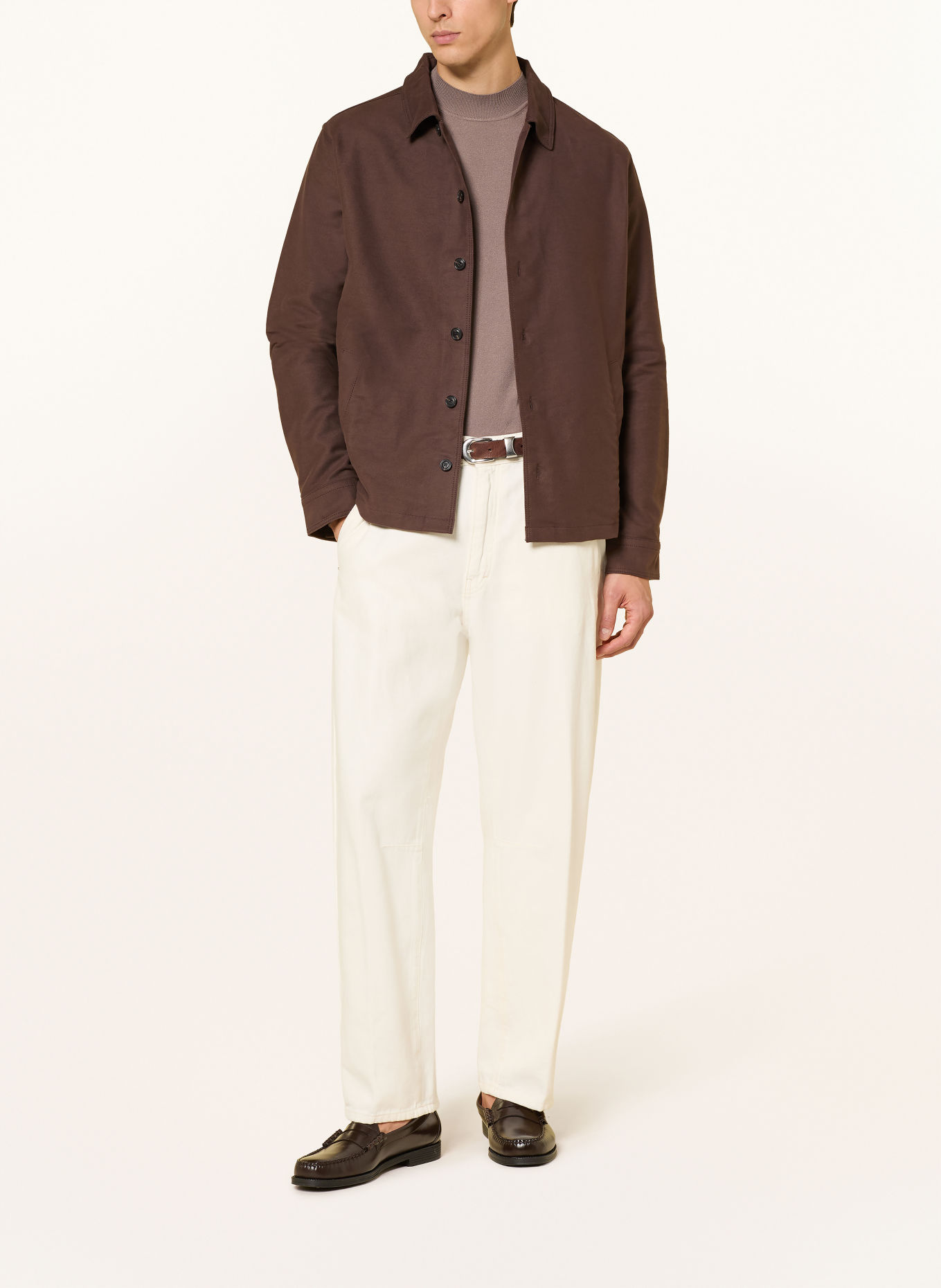 HUGO EVOLO Overshirt: BROWN