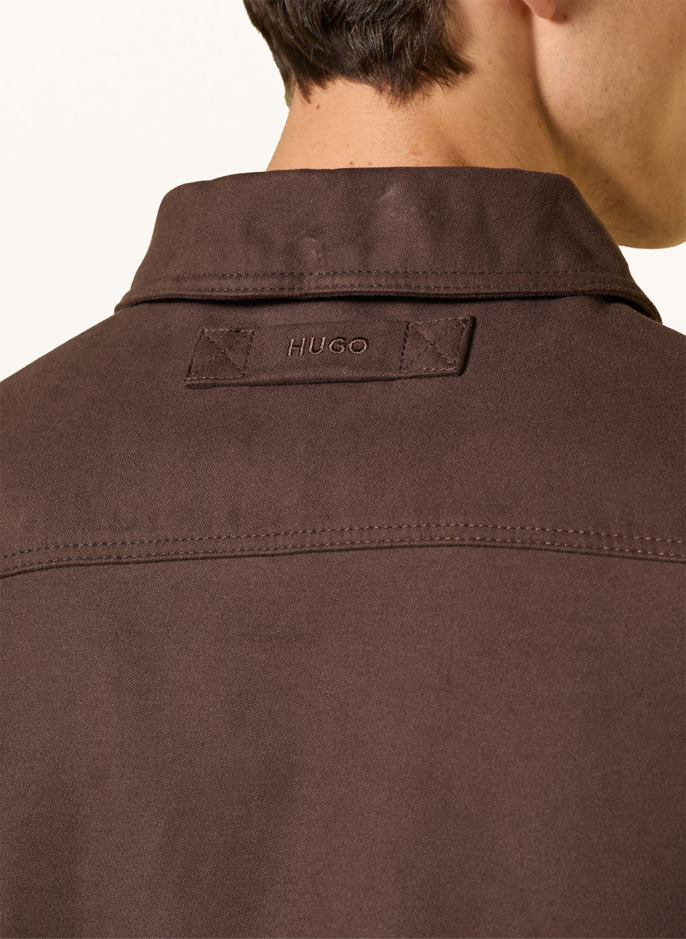 HUGO EVOLO Overshirt: BROWN
