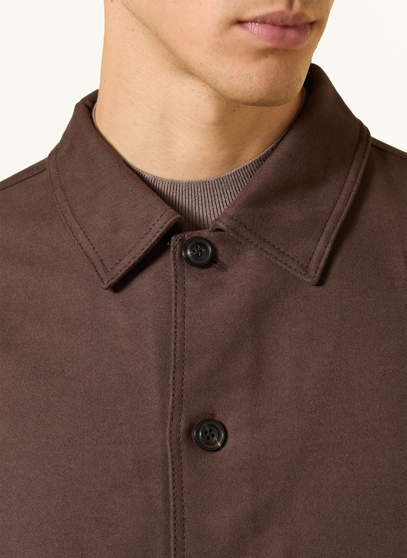 HUGO EVOLO Overshirt: BROWN