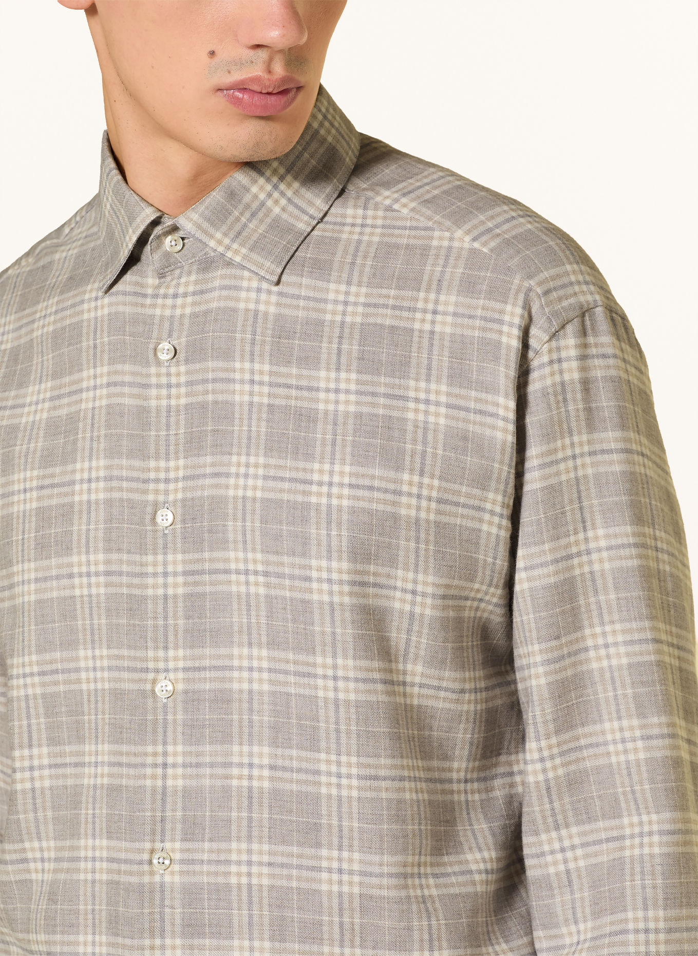 JOOP! Overhemd MILES Loose Fit: TAUPE / CAMEL / ECRU