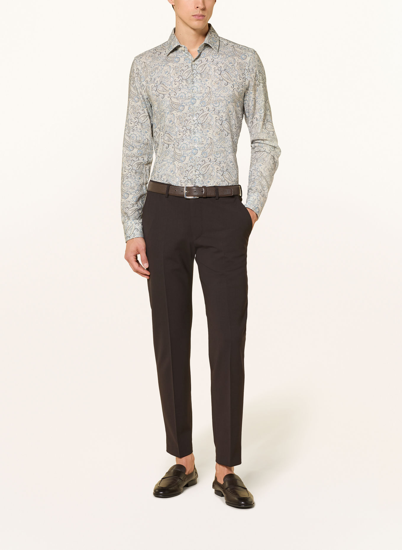 JOOP! Koszula PIO Slim Fit: SZARONIEBIESKI / ECRU / SZARY