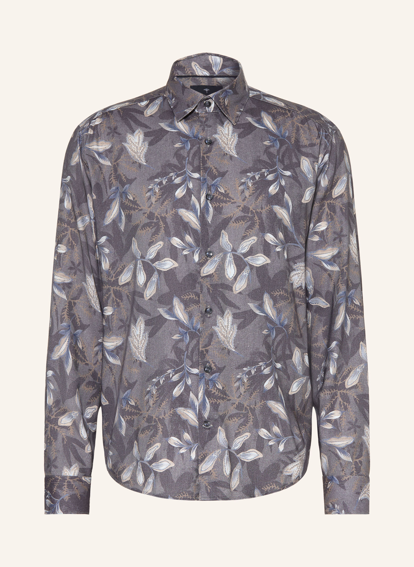 JOOP! Chemise MILES coupe ample: GRIS FONCÉ / BEIGE / BLEU GRIS