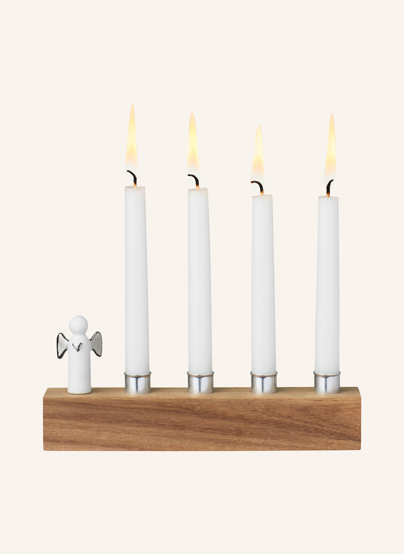 RÄDER Kandelaar: BRUIN / ZILVER / WIT