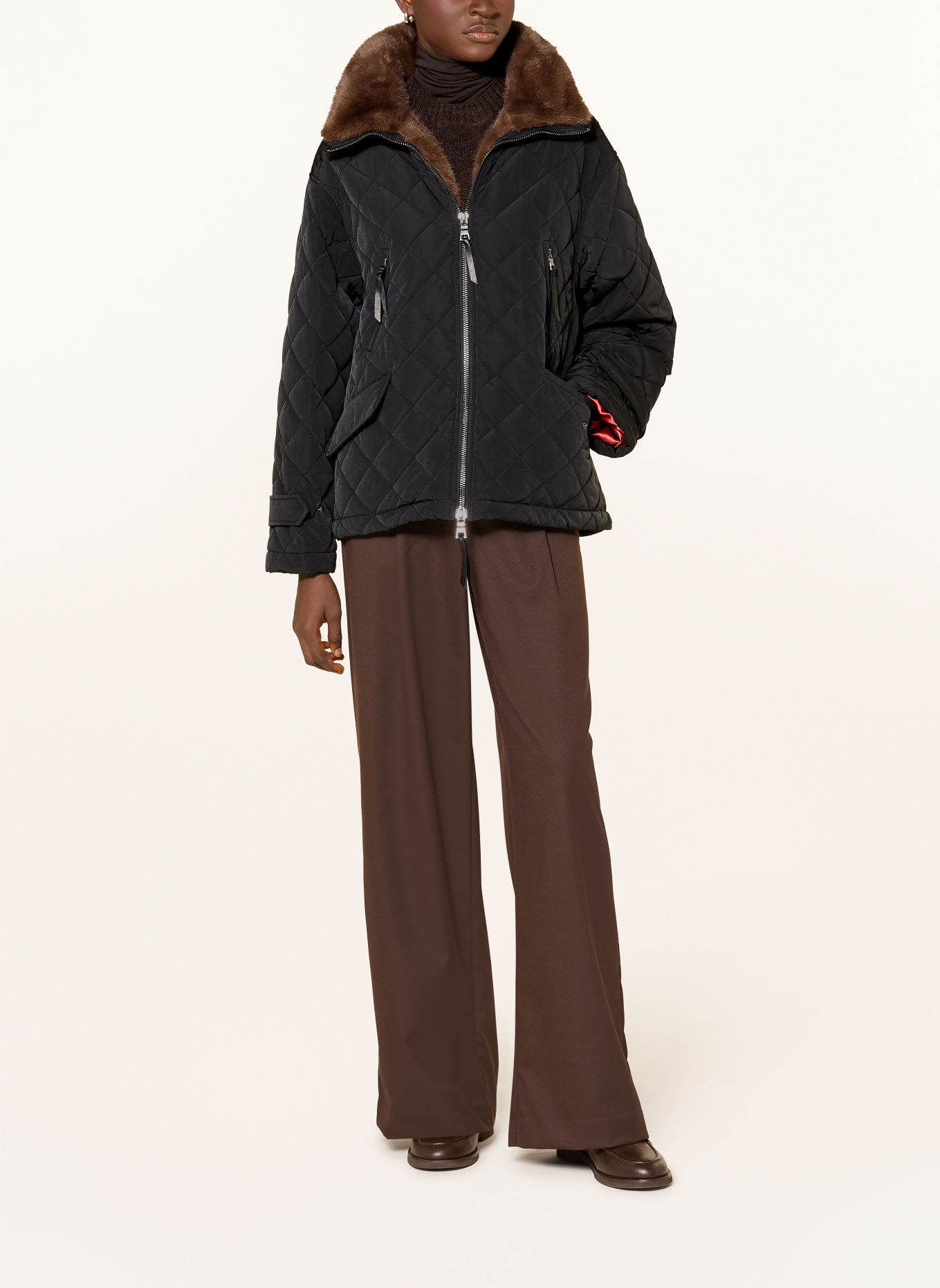 BLONDE No.8 Steppjacke HENRIKE: SCHWARZ / BRAUN