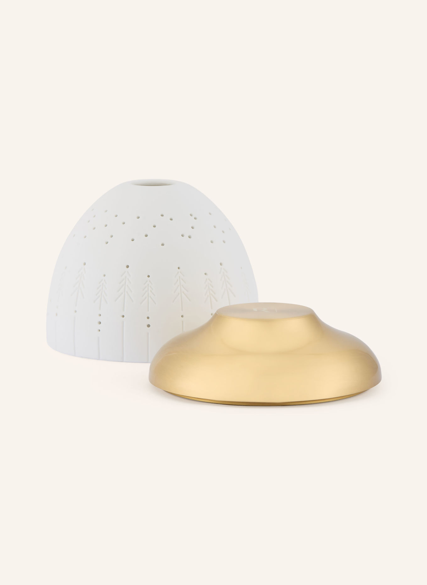 RÄDER Tealight holder MIXED FIR: WHITE / GOLD
