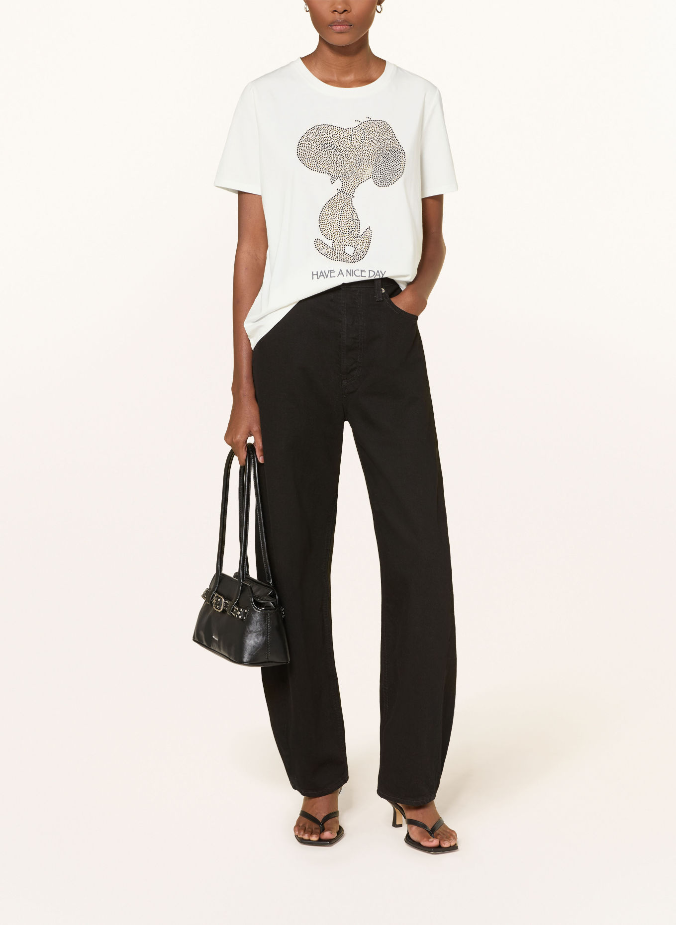 Princess GOES HOLLYWOOD T-Shirt mit Schmucksteinen: WEISS