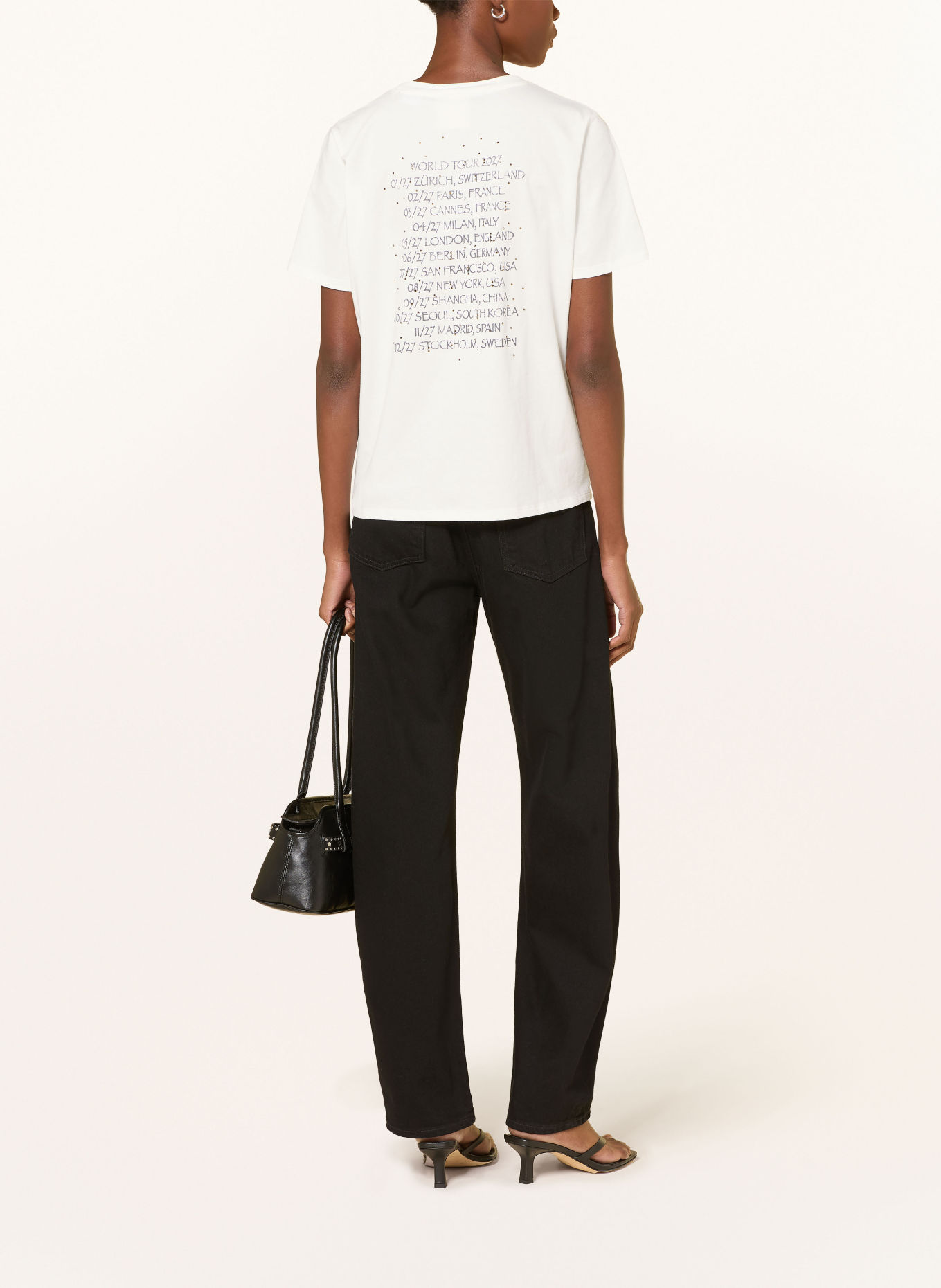 Princess GOES HOLLYWOOD T-Shirt mit Schmucksteinen: WEISS