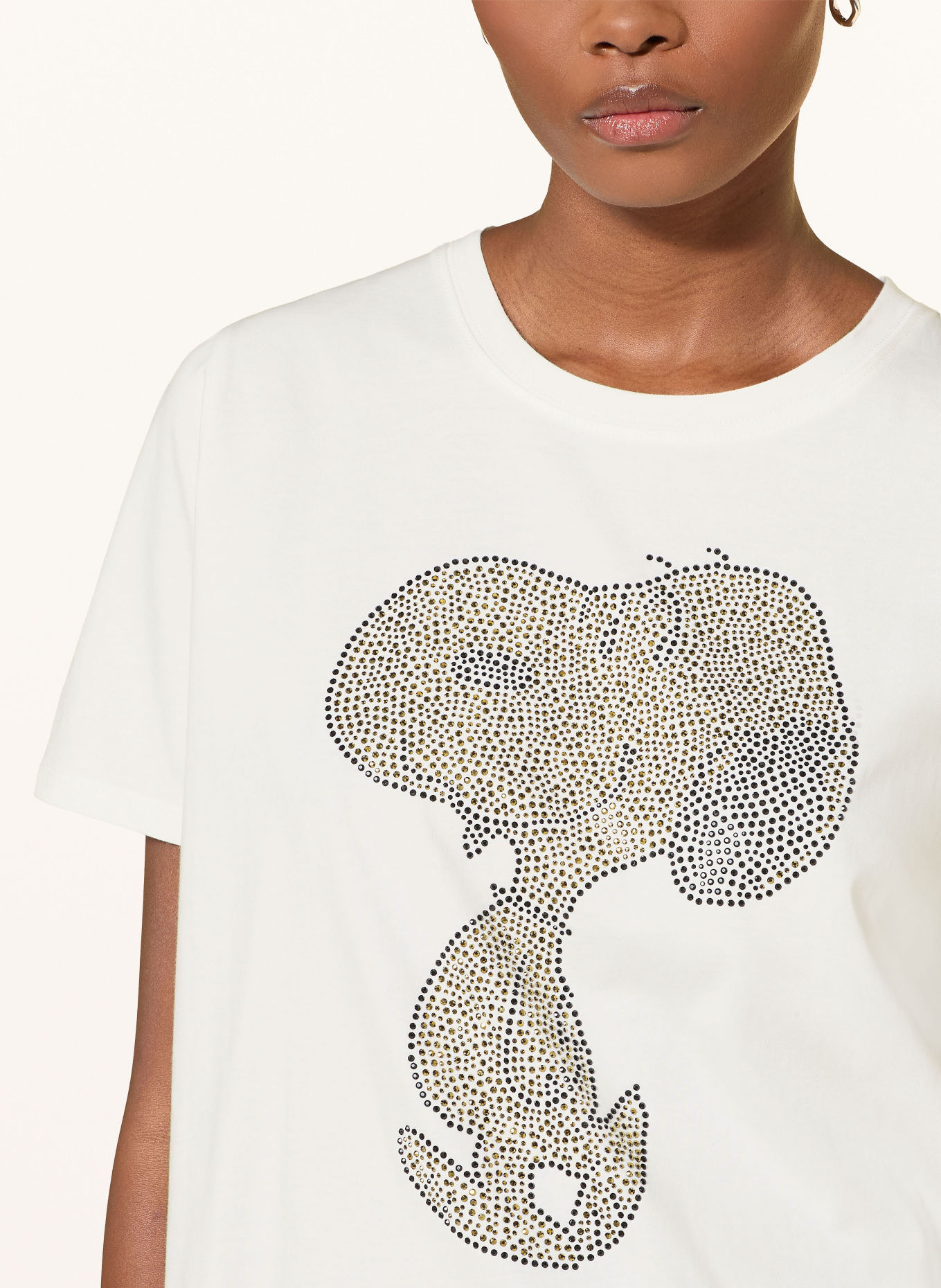 Princess GOES HOLLYWOOD T-Shirt mit Schmucksteinen: WEISS