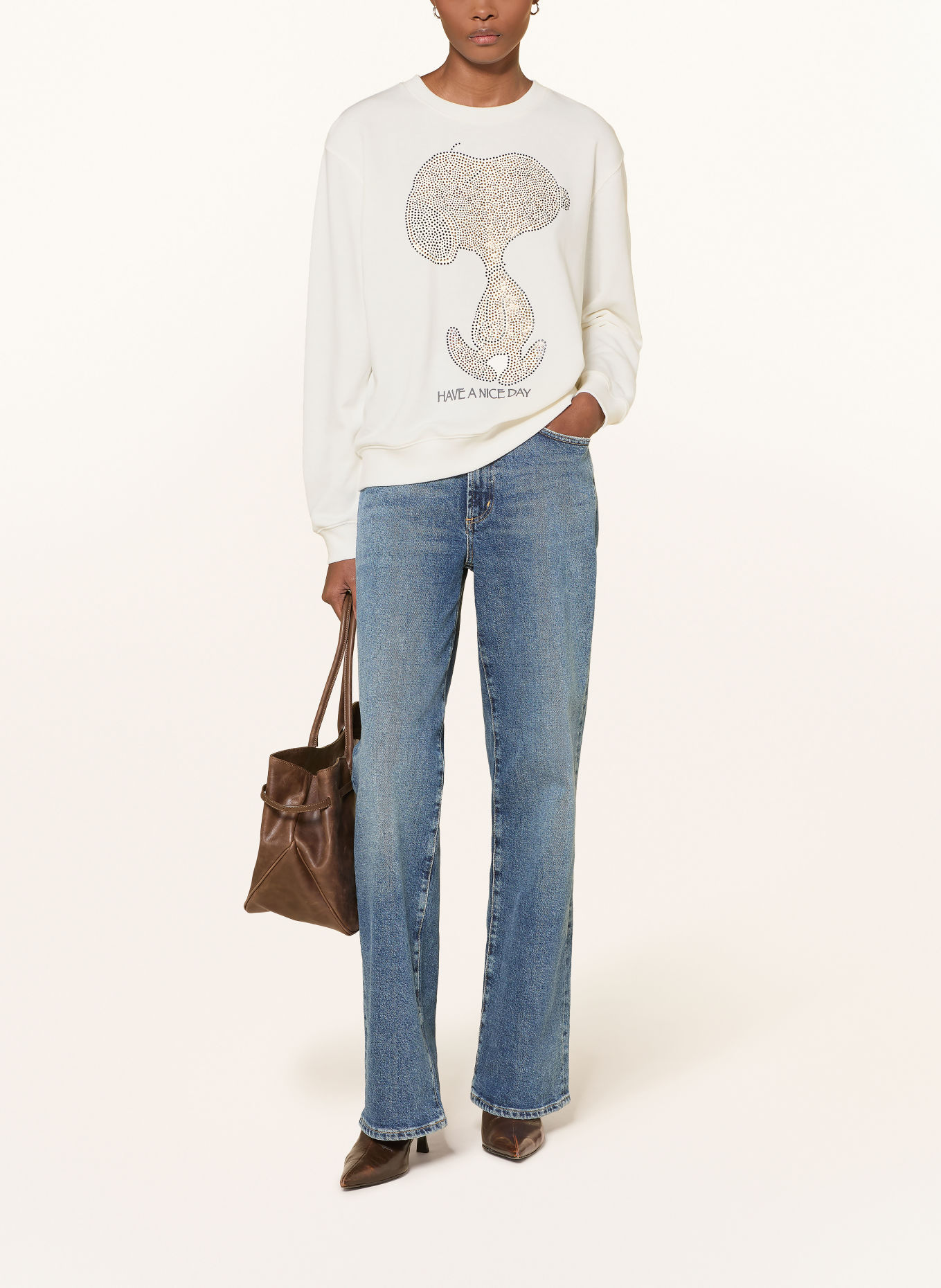 Princess GOES HOLLYWOOD Sweatshirt mit Schmucksteinen: WEISS