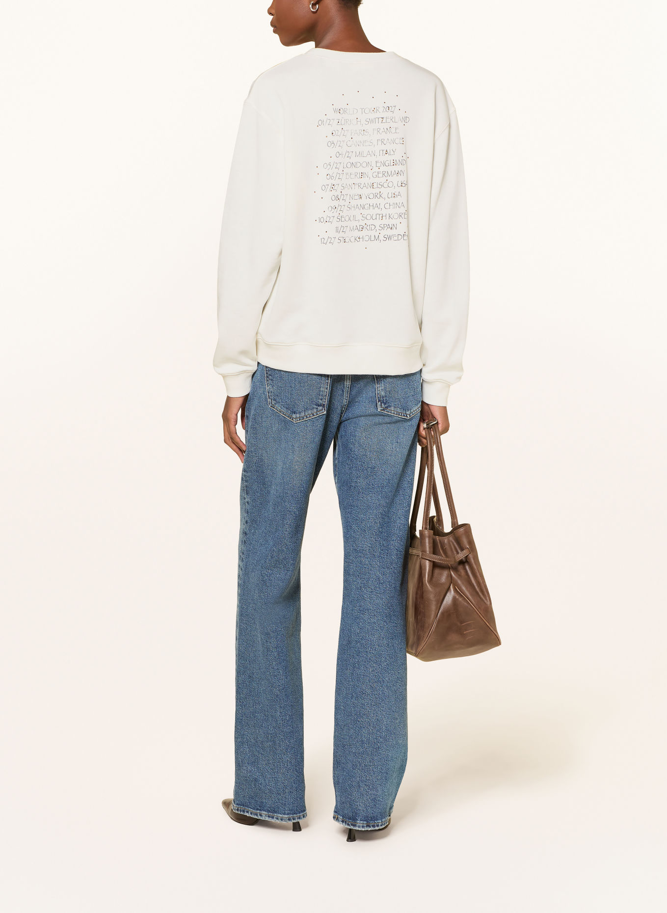 Princess GOES HOLLYWOOD Sweatshirt mit Schmucksteinen: WEISS