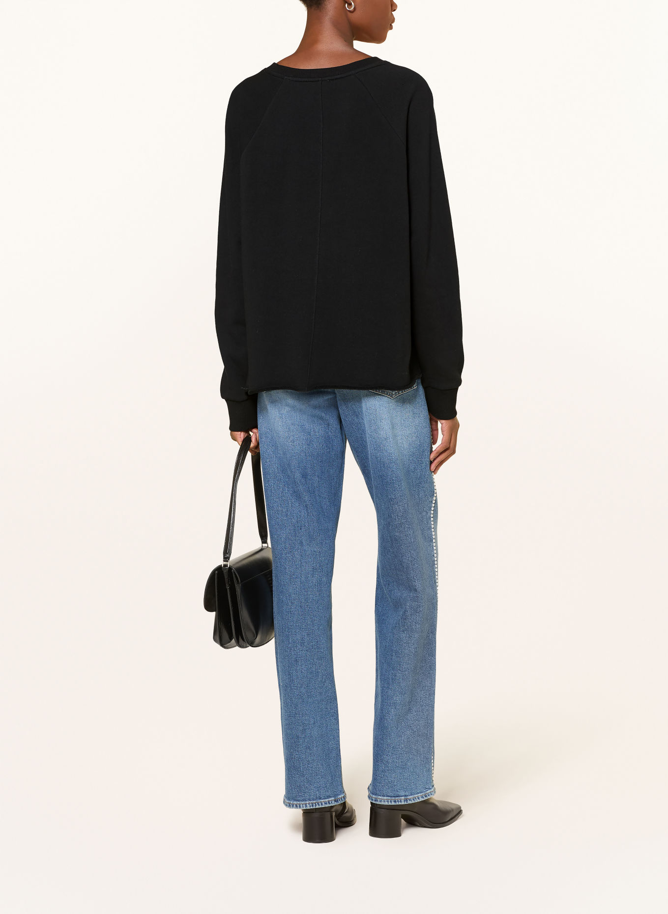 Princess GOES HOLLYWOOD Sweatshirt met sierstenen: ZWART / GEEL / BLAUW