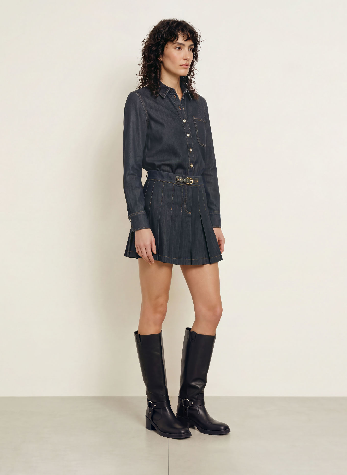 Princess GOES HOLLYWOOD Jeansbluse: DUNKELBLAU