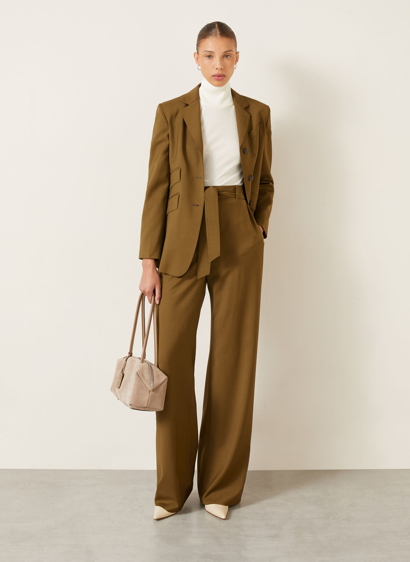 Max Mara CONO Turtleneck top: ECRU