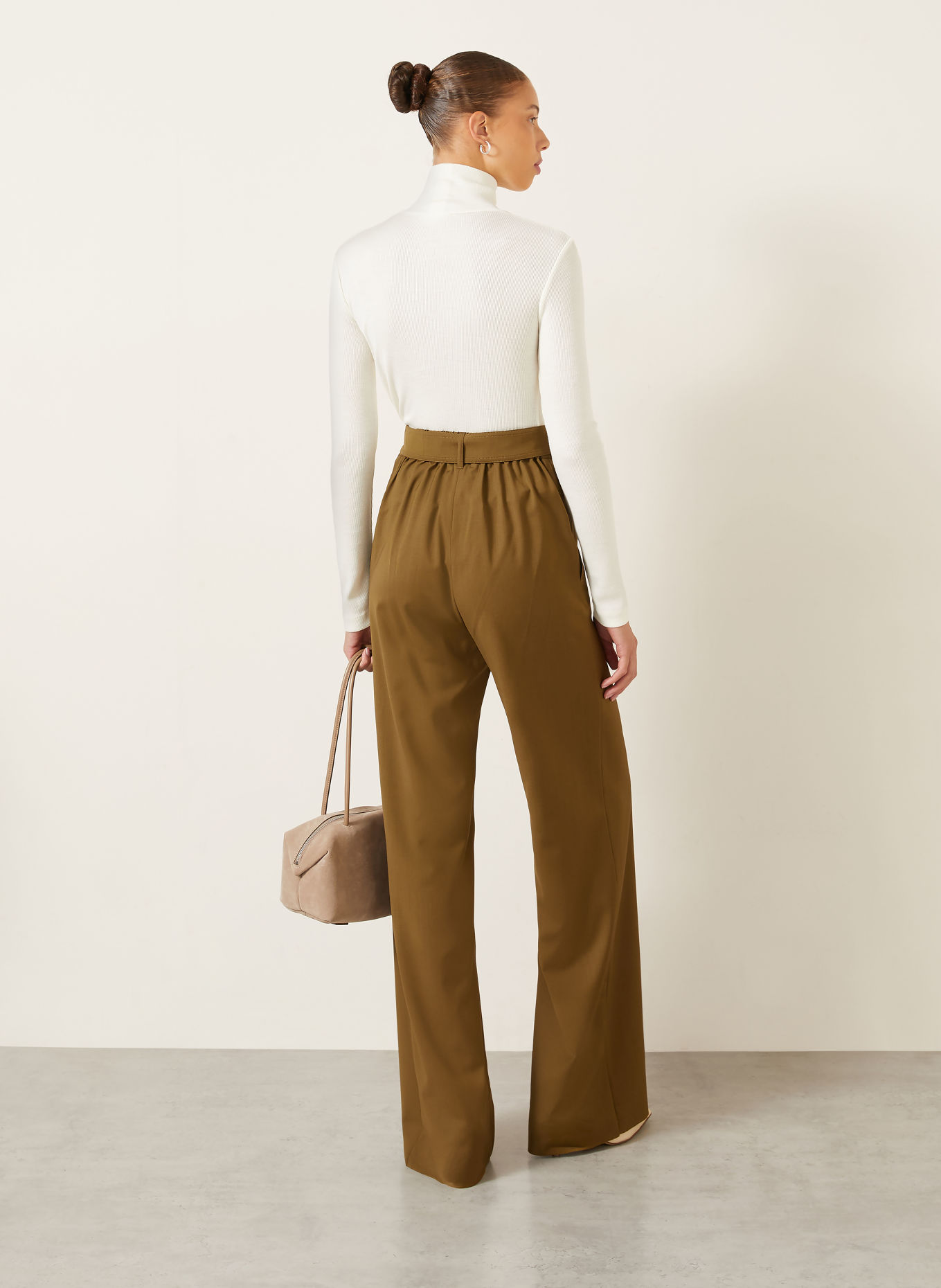 Max Mara CONO Turtleneck top: ECRU