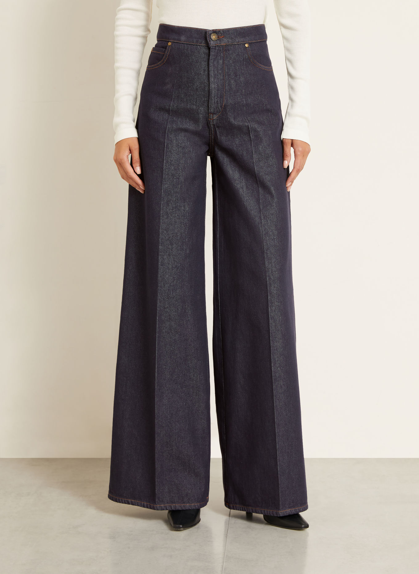 Max Mara Blugi cu croi larg QUATTO: 001 MIDNIGHTBLUE