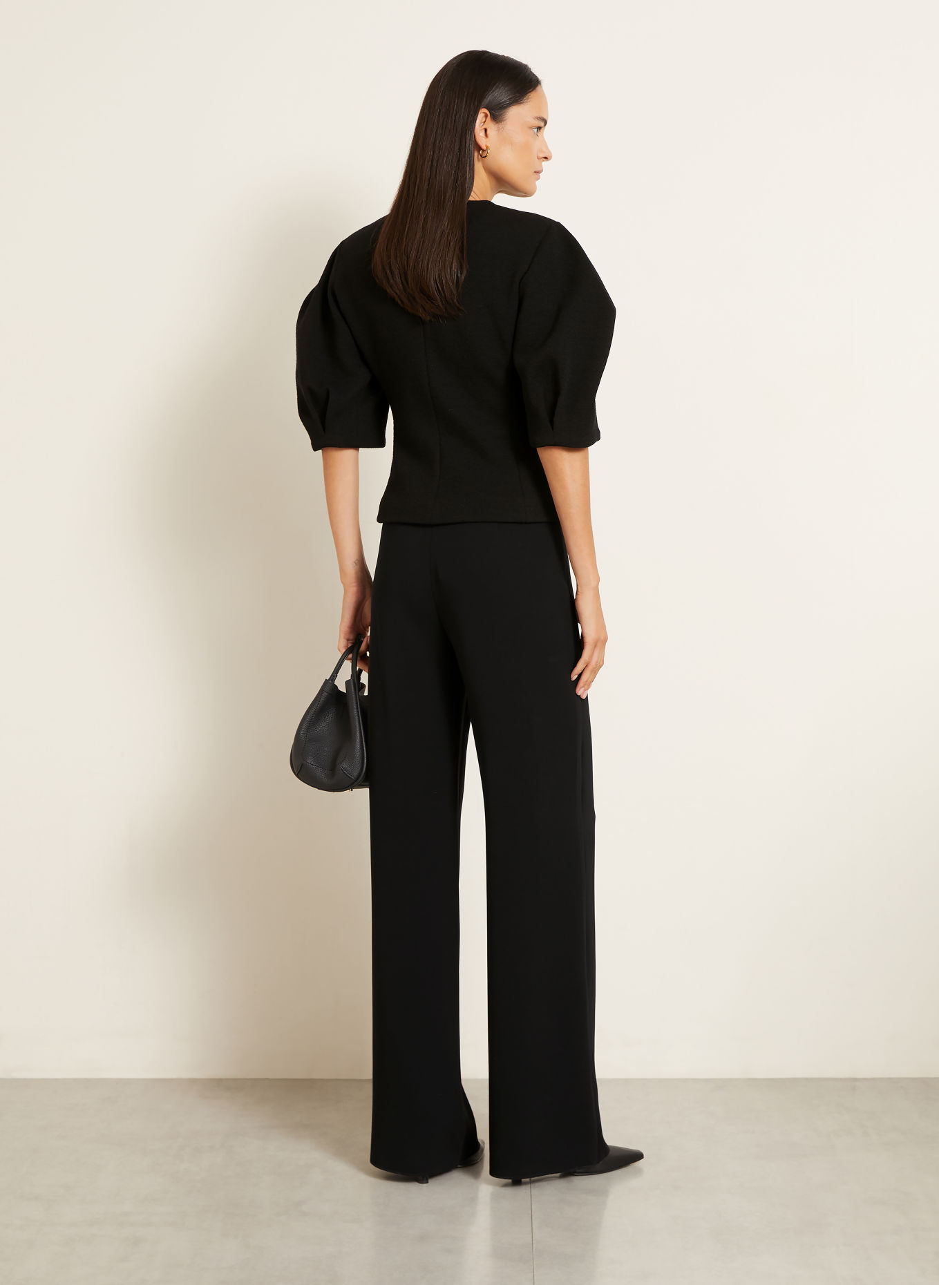 Max Mara Bouclé-jacka ZERO: SVART