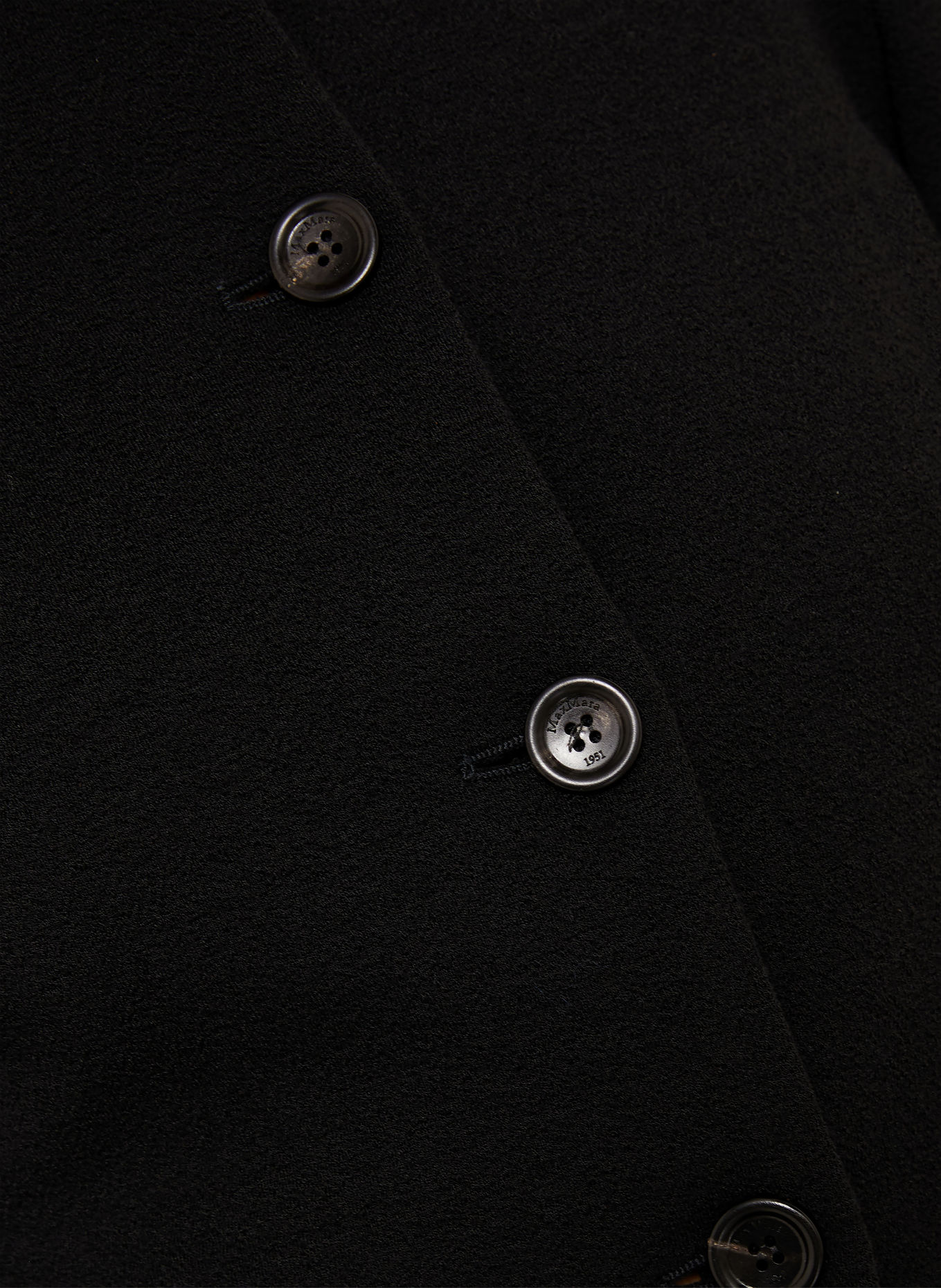 Max Mara Bouclé-jacka ZERO: SVART