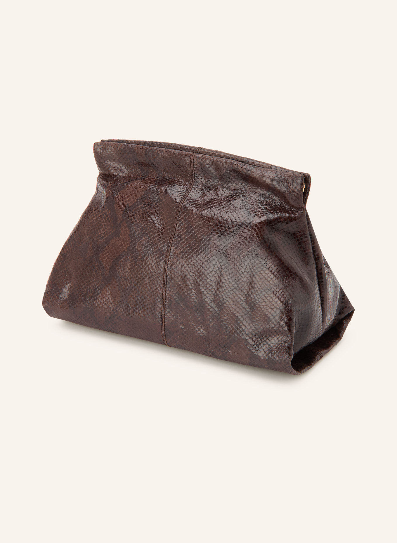 Flattered CLAY Clutch: DARK BROWN / BROWN