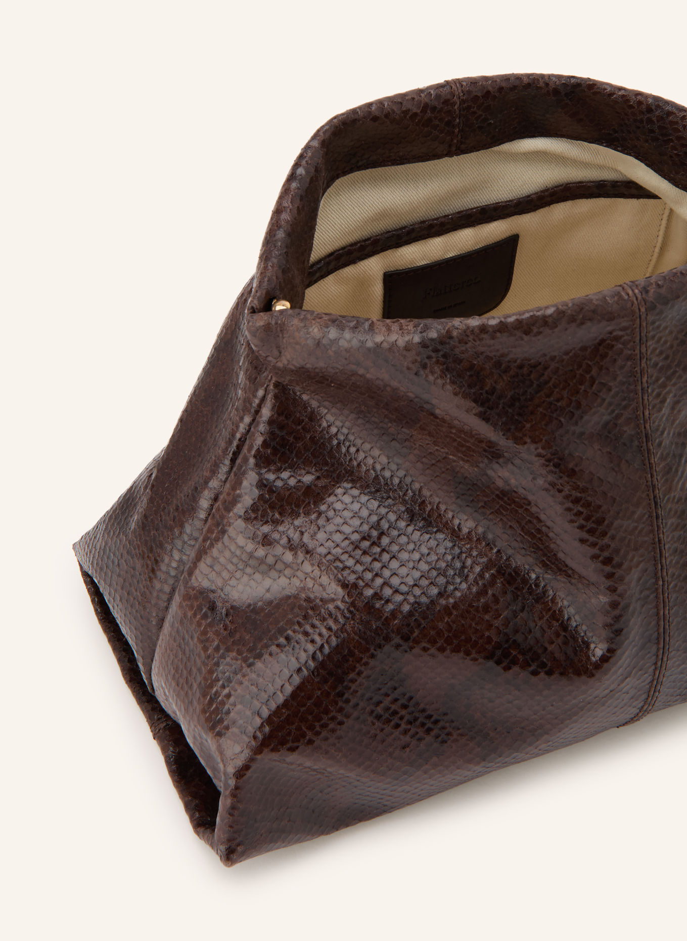 Flattered CLAY Clutch: DARK BROWN / BROWN