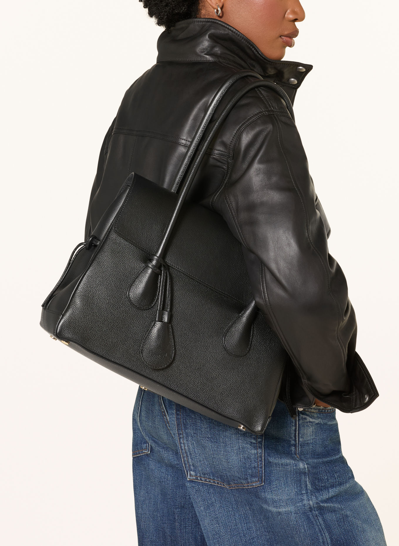 Flattered LYDIA Shoppers Bag: BLACK