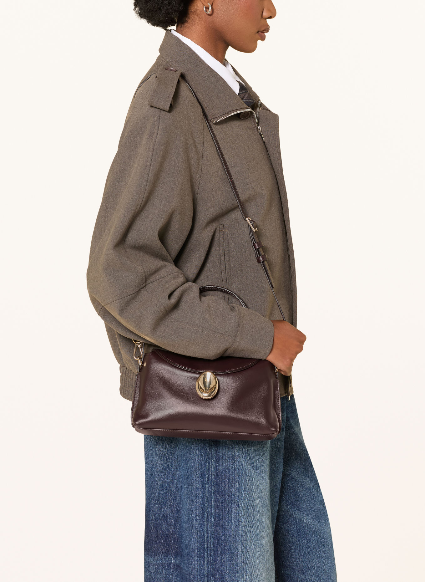 Flattered GAIA MINI Handbag: DARK RED
