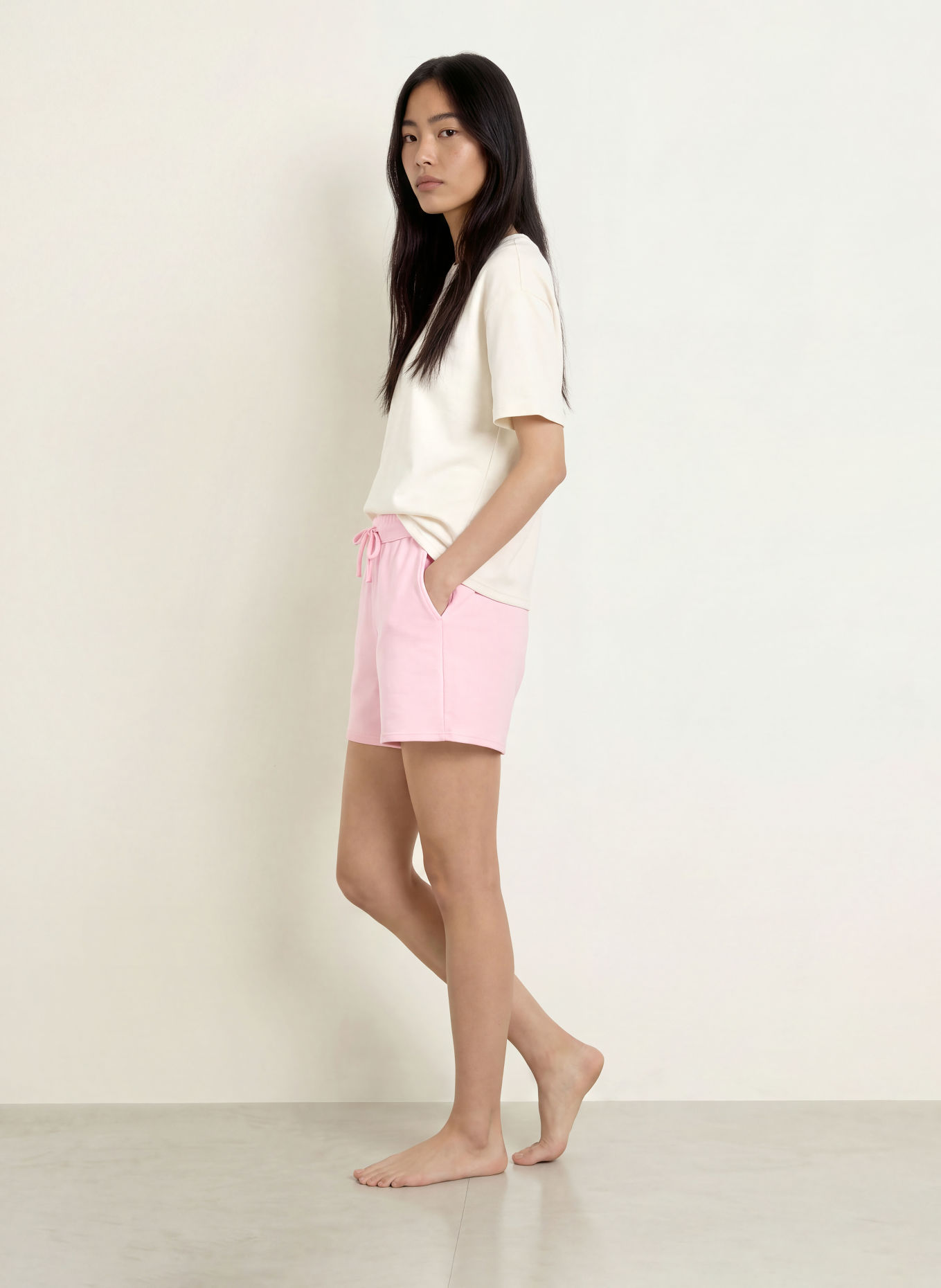 darling harbour Lounge sweat shorts: ROSE
