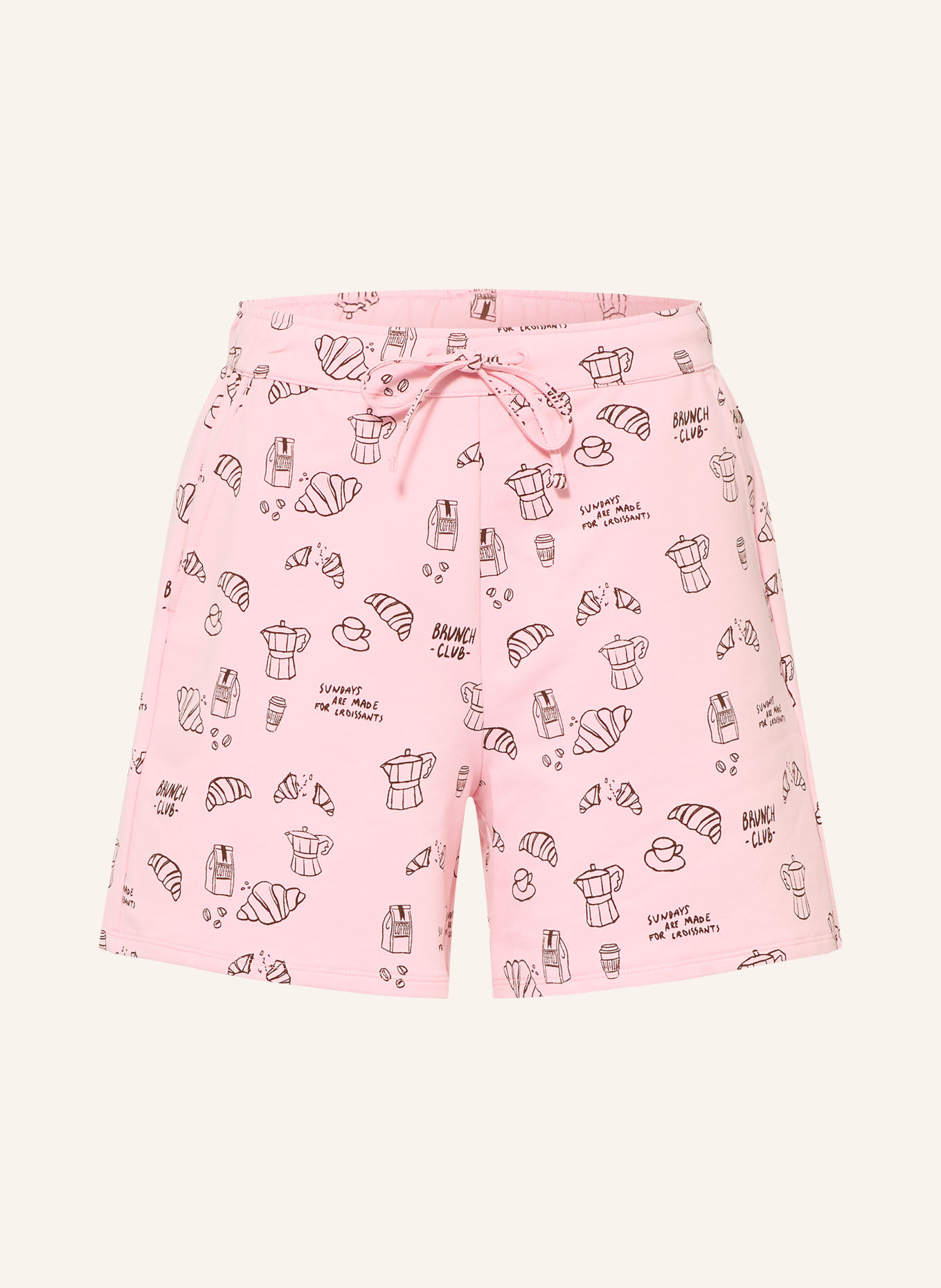 darling harbour Short de survêtement loungewear: rose AOP