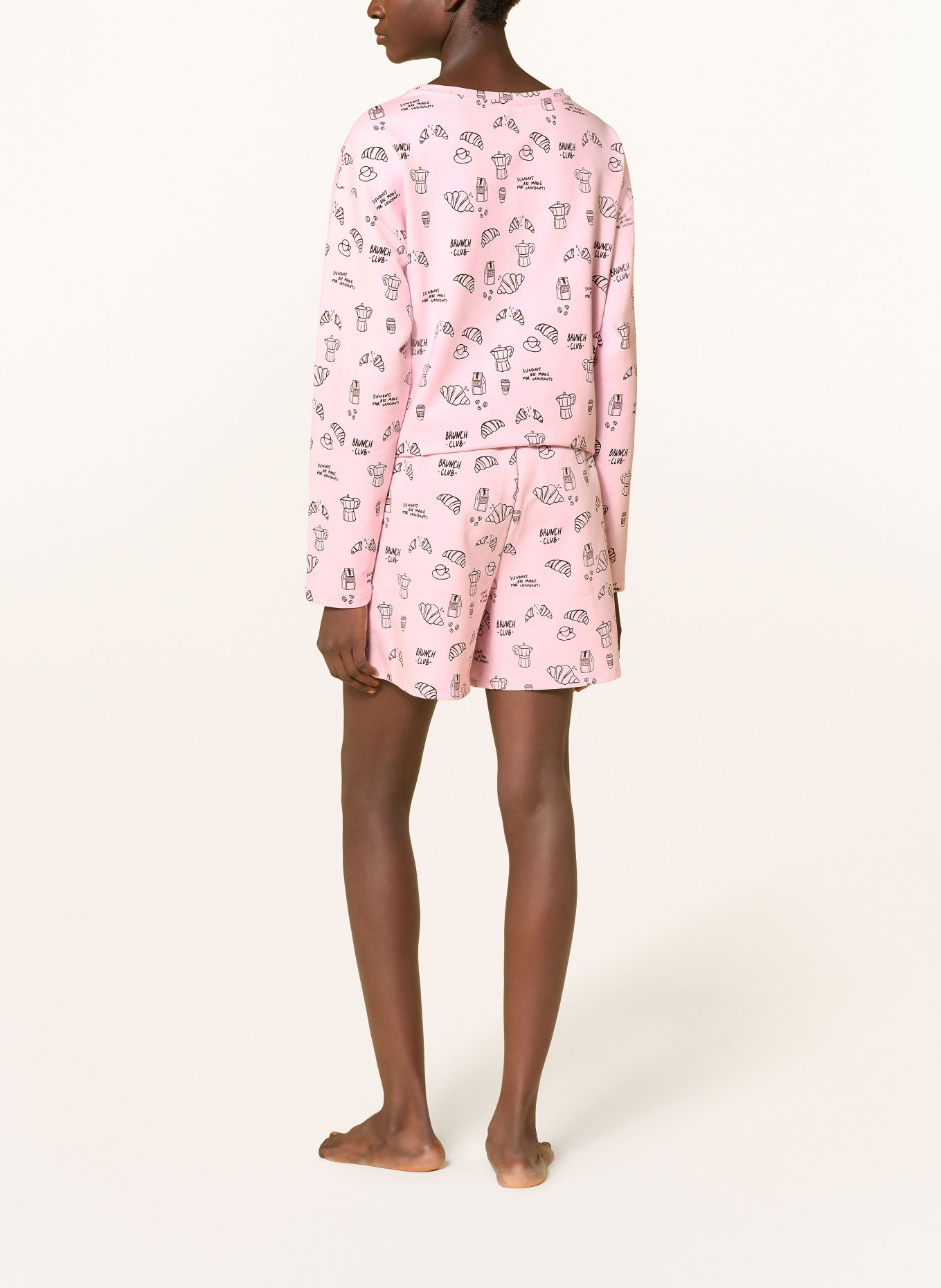 darling harbour Short de survêtement loungewear: rose AOP