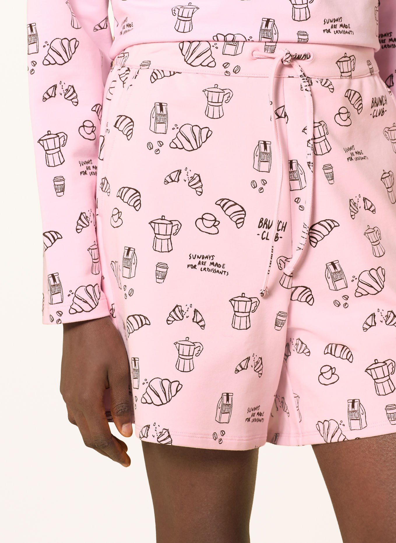 darling harbour Short de survêtement loungewear: rose AOP
