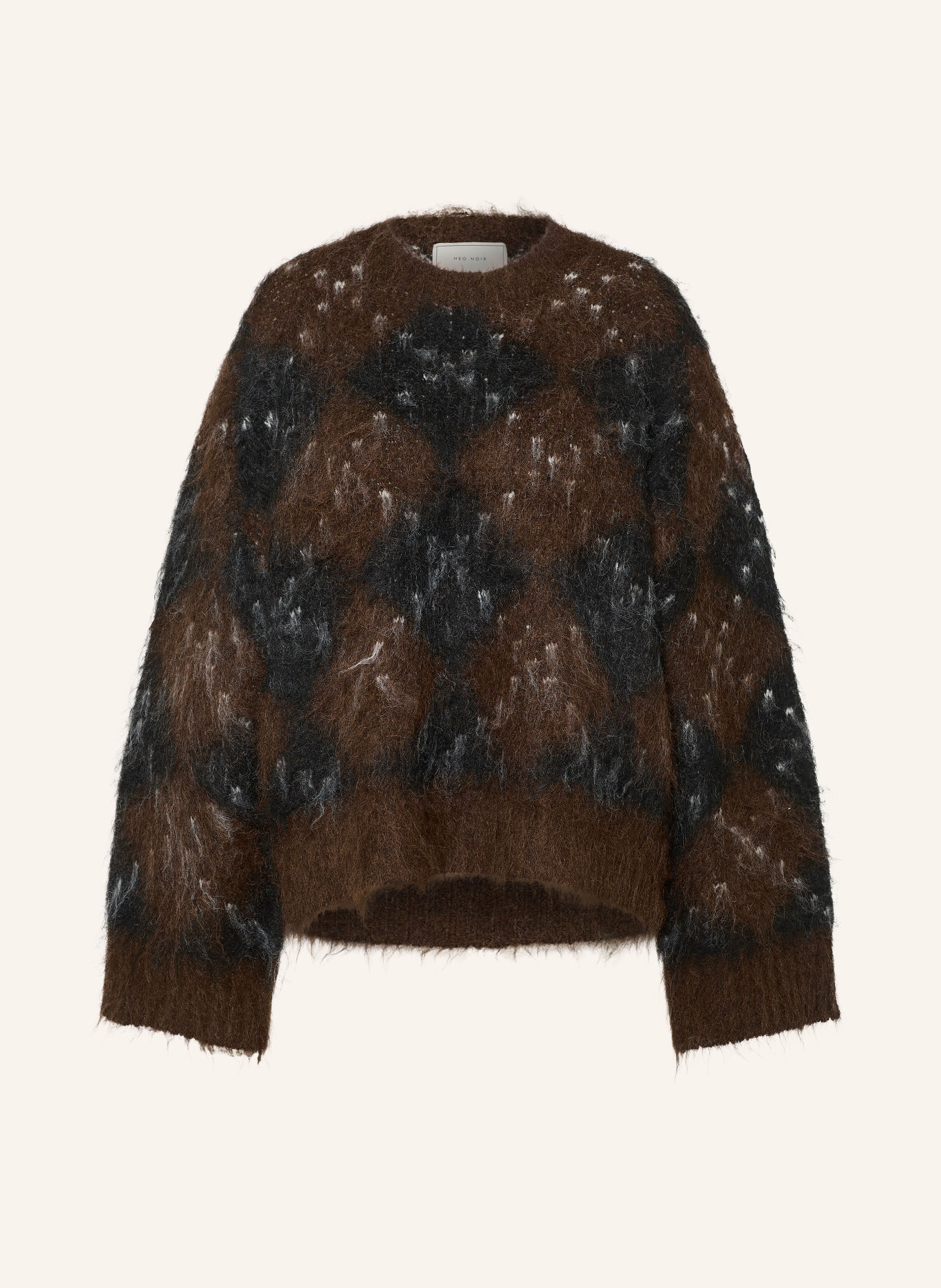 NEO NOIR ROEME Sweater: BROWN / CREAM / BLACK