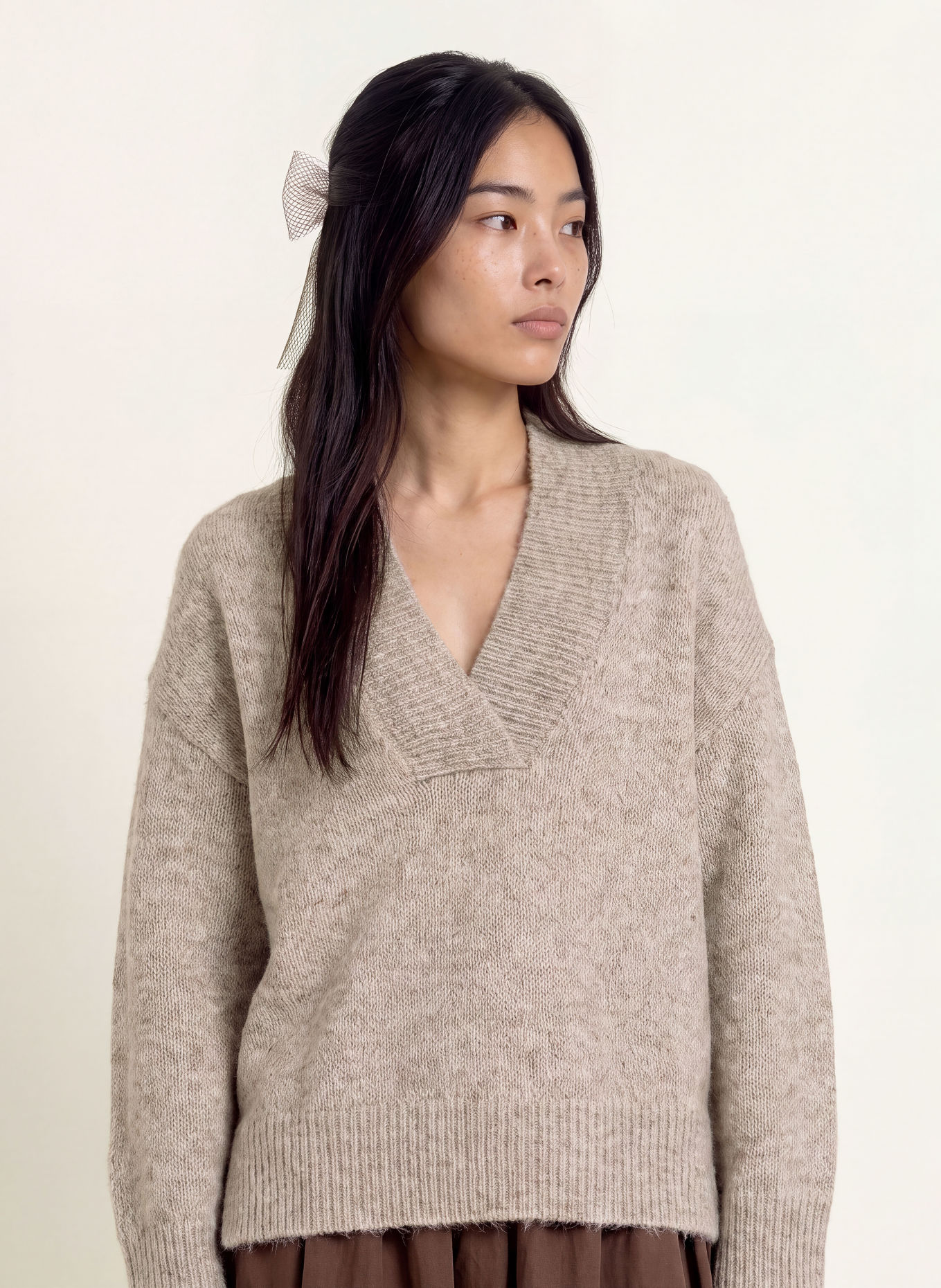 NEO NOIR Sweter MELLI: BEŻOWY