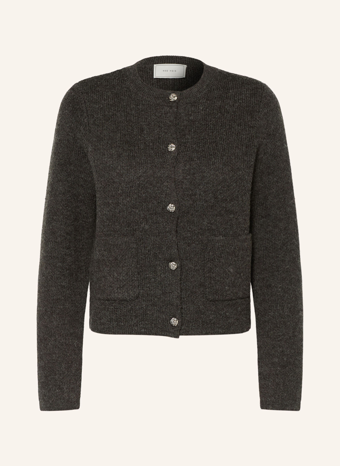NEO NOIR Strickjacke ELBIE: DUNKELGRAU