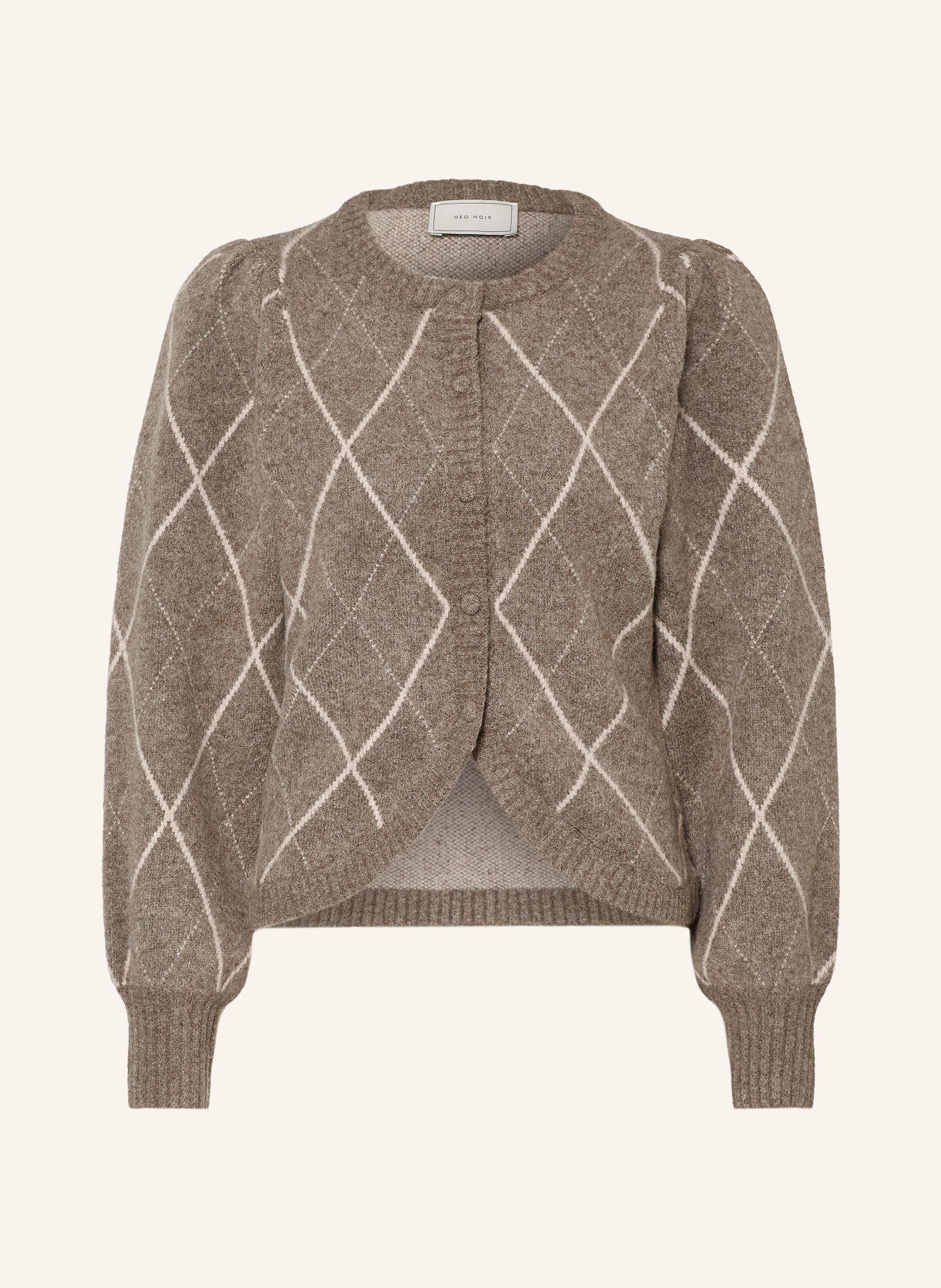 NEO NOIR KOTEAS Cardigan: GRAY / CREAM