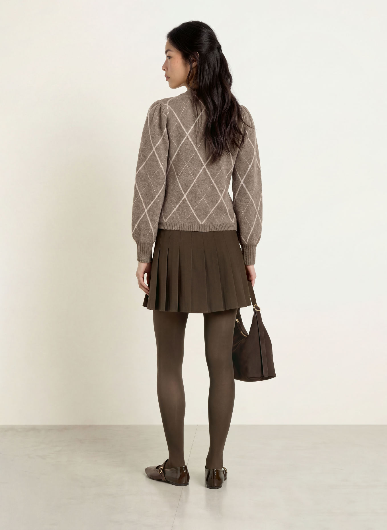 NEO NOIR KOTEAS Cardigan: GRAY / CREAM