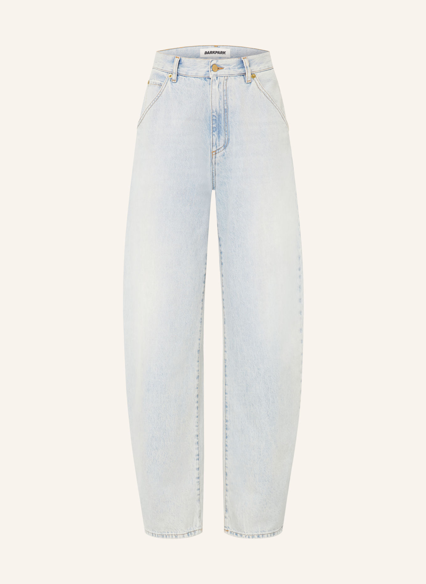DARKPARK Barrel džíny KHRIS: W042 BLEACH BABY BLUE