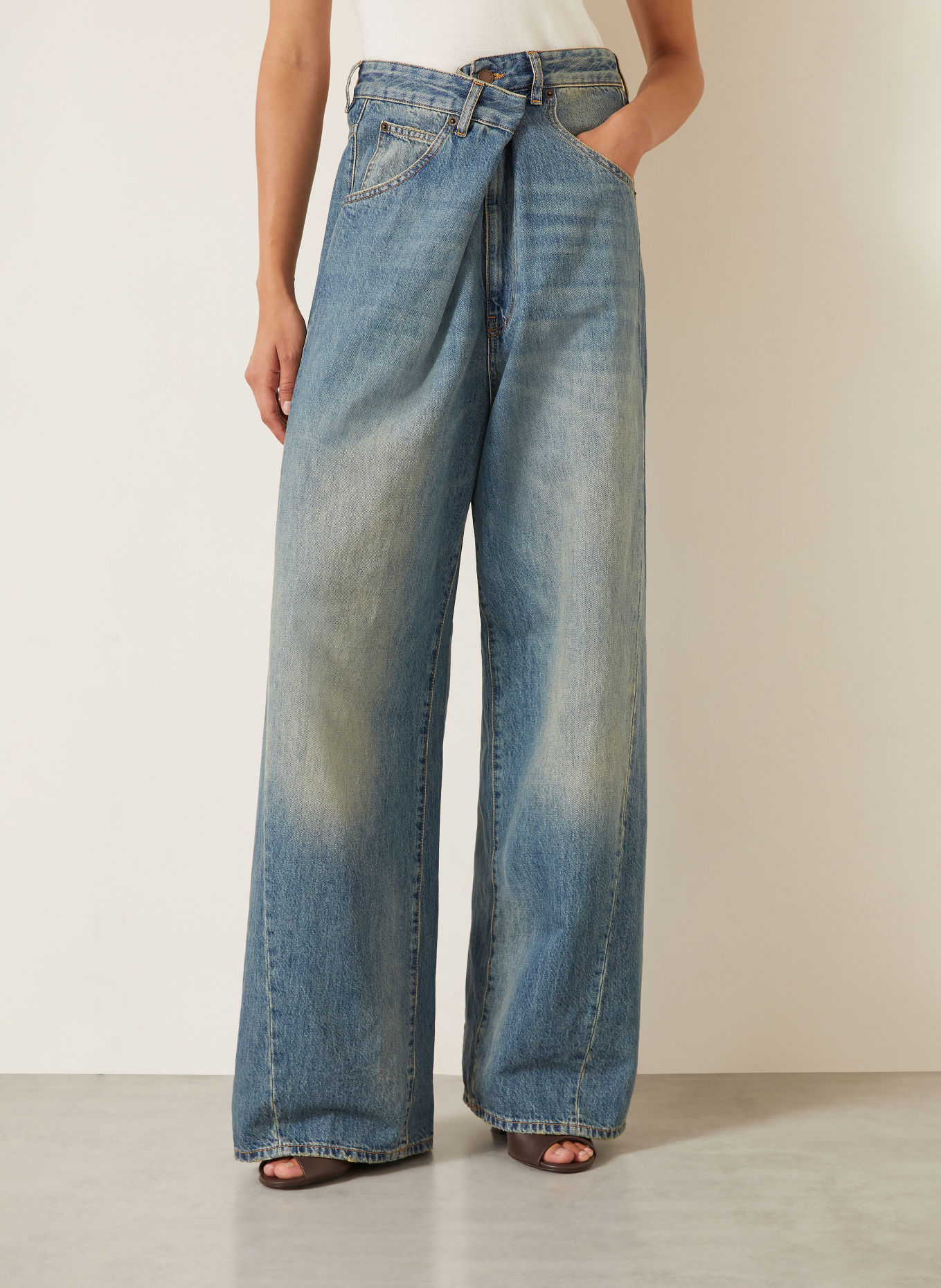 DARKPARK Wide-Leg jeans INES: W055 SAND WASH