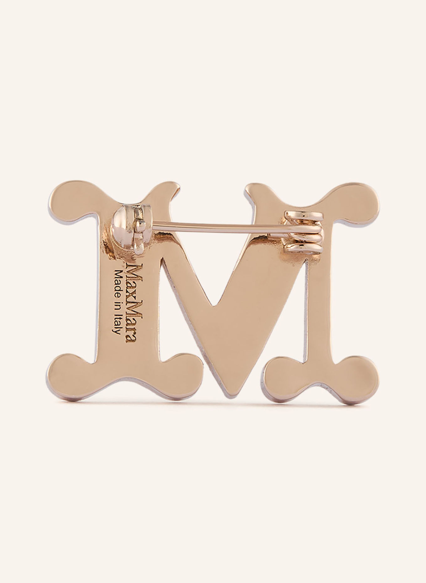 Max Mara FACELLA Brooch: GOLD / WHITE