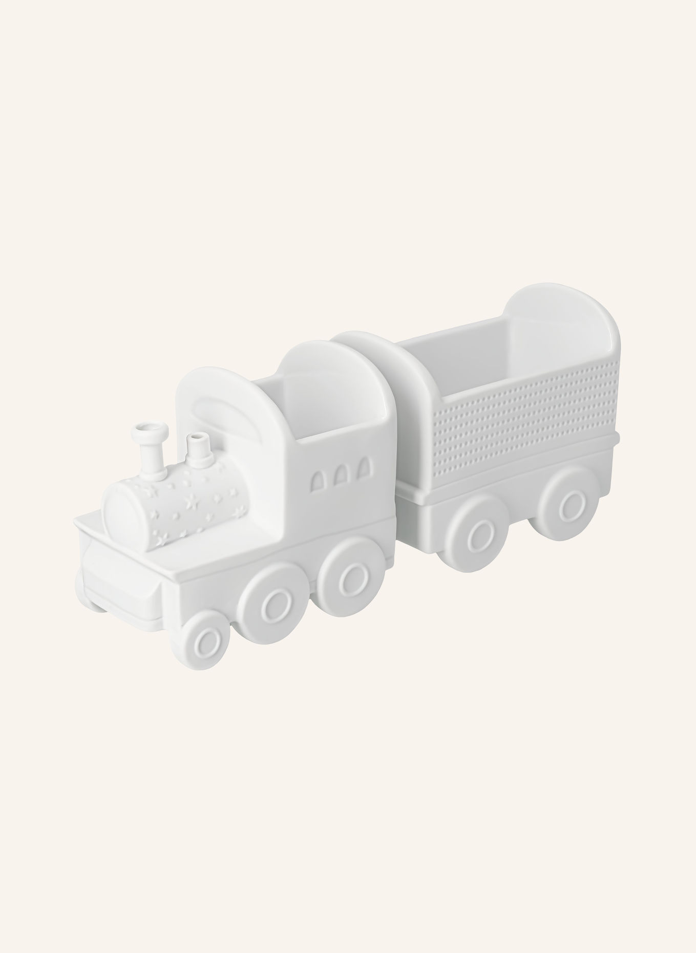 RÄDER Set de 2 figurine decorative „TRENUL DE CRĂCIUN”: ALB
