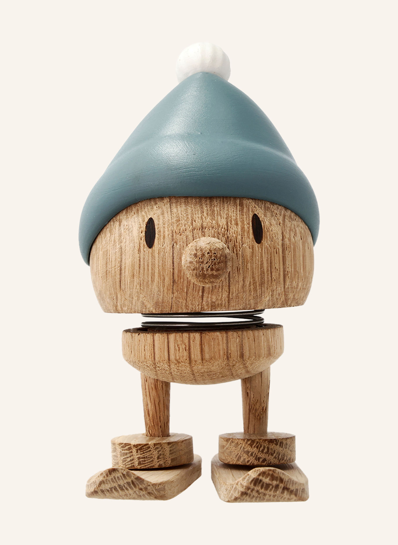 Hoptimist Dekofigur SKIING BUMBLE SMALL: BRAUN / PETROL / WEISS