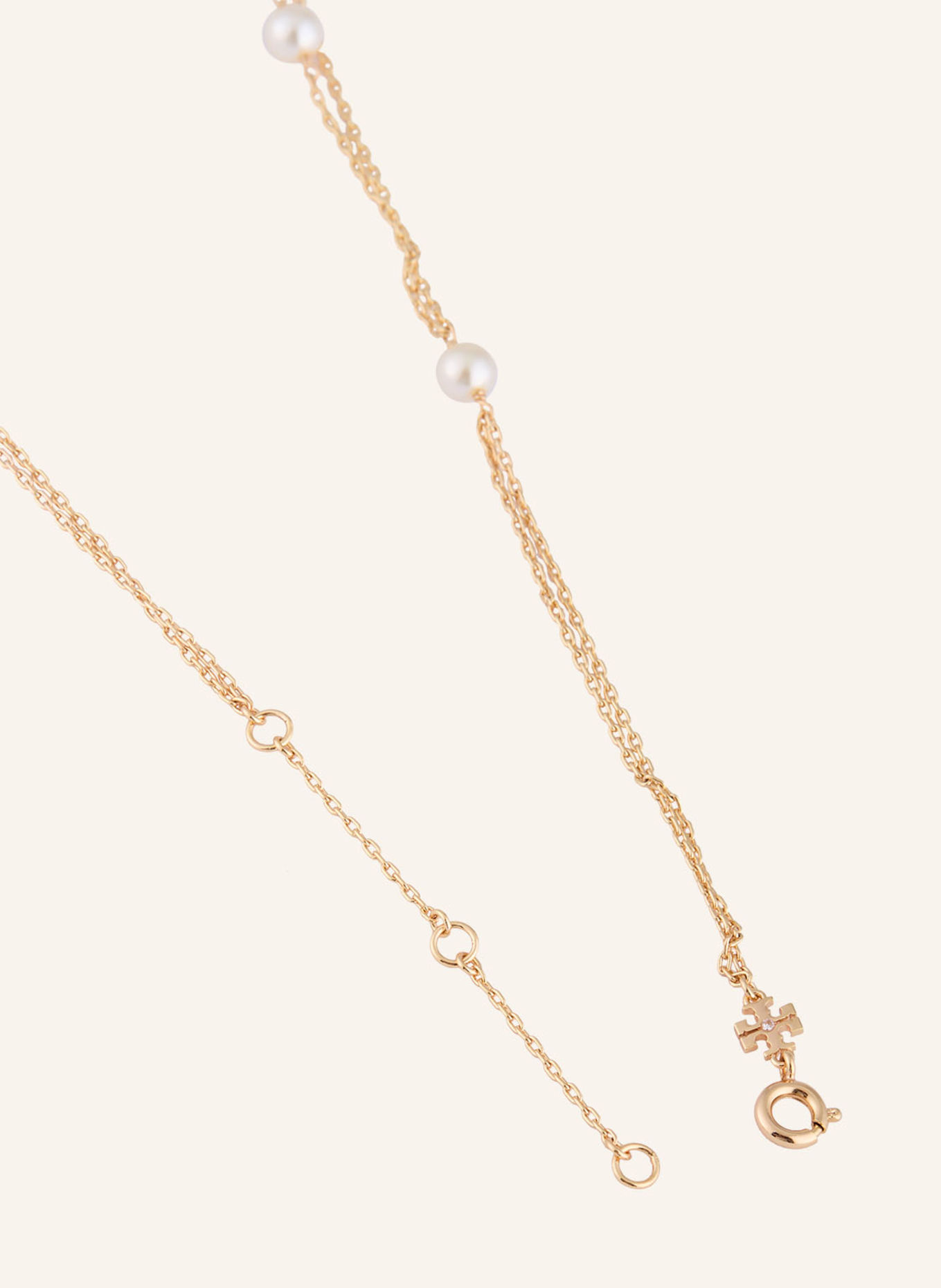 TORY BURCH Halskette MOONDANCE: GOLD / WEISS