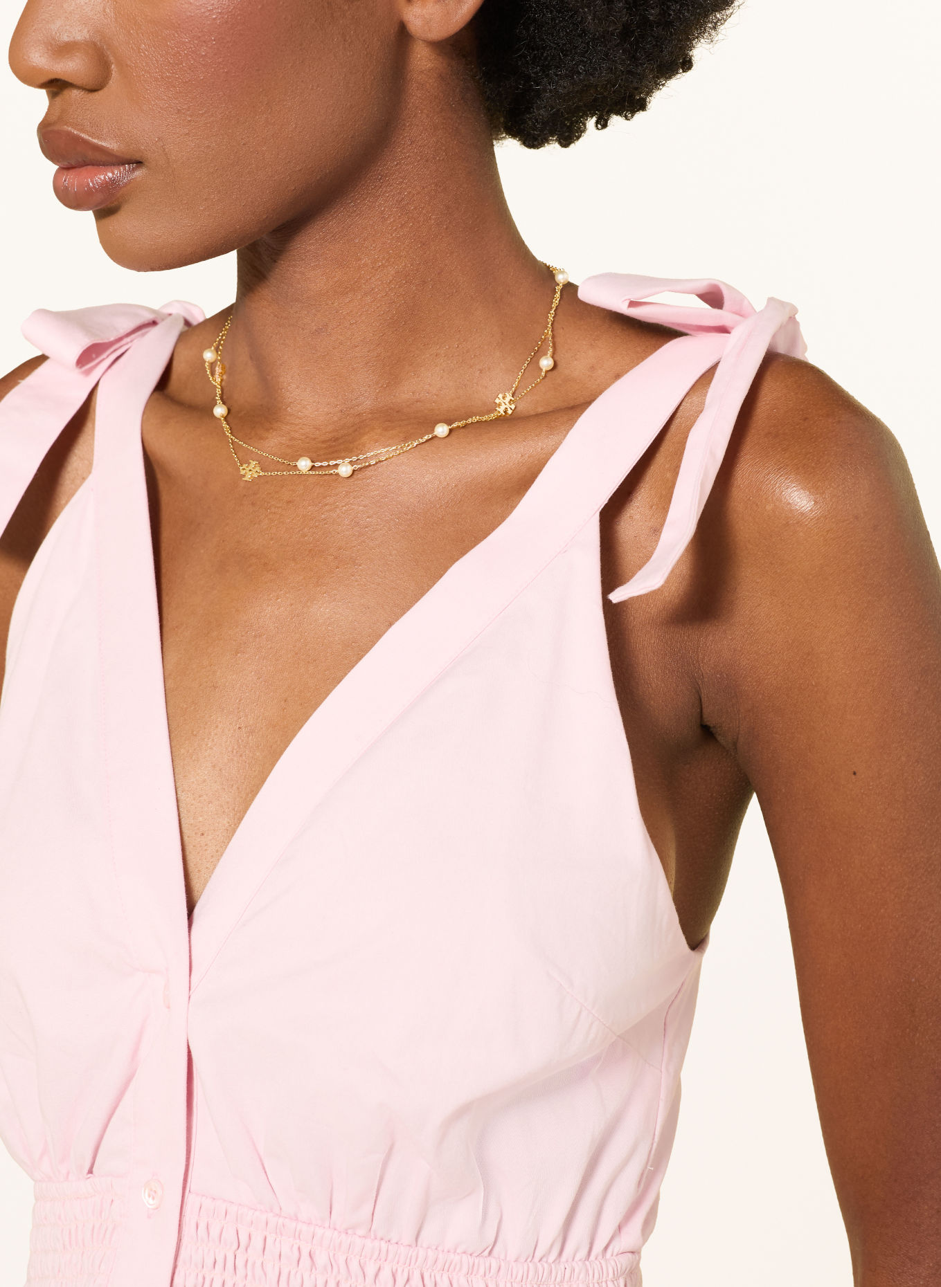 TORY BURCH Ketting MOONDANCE: GOUD / WIT