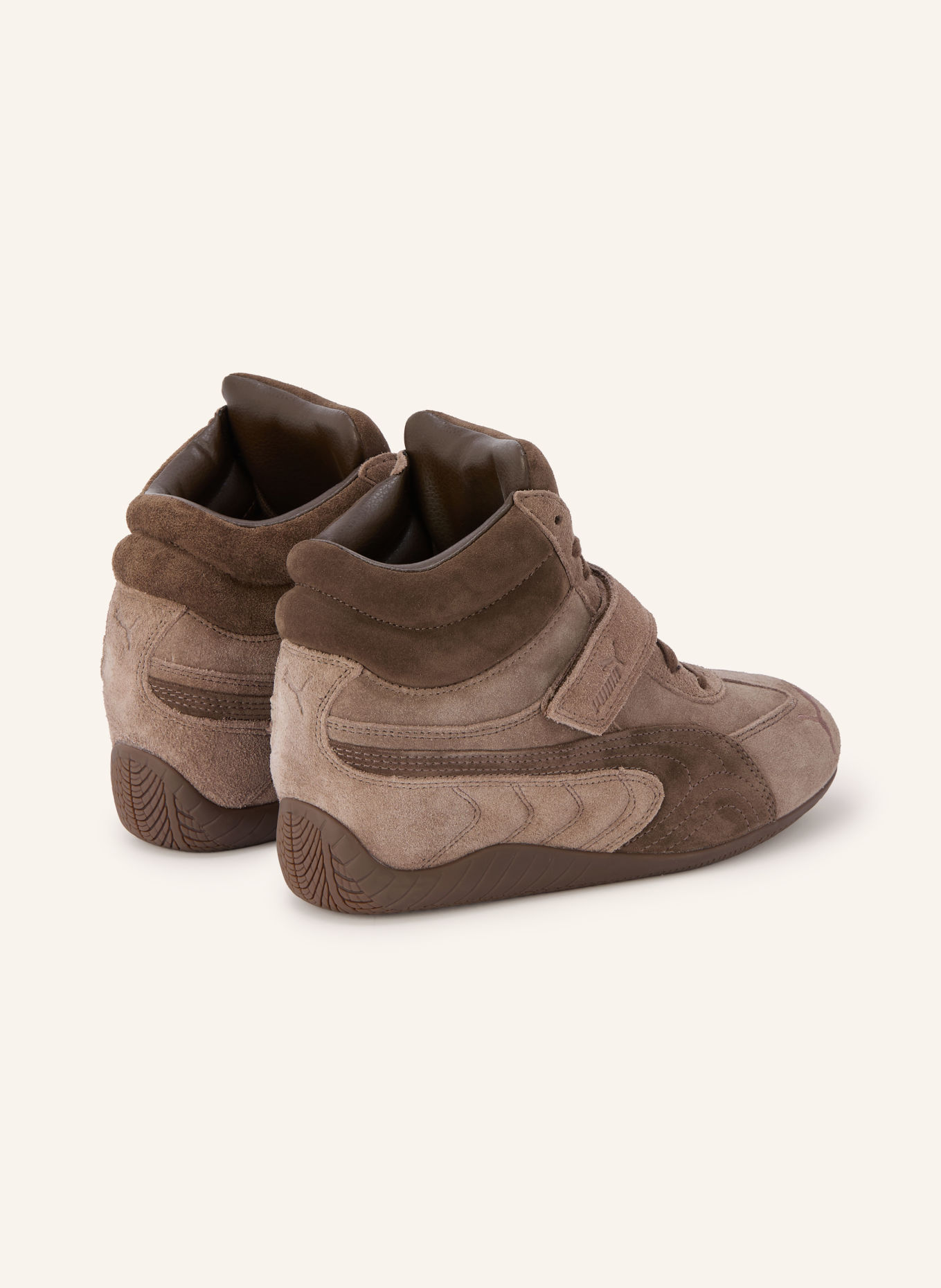 PUMA SPEEDCAT WEDGE Sneakers: BROWN / LIGHT BROWN