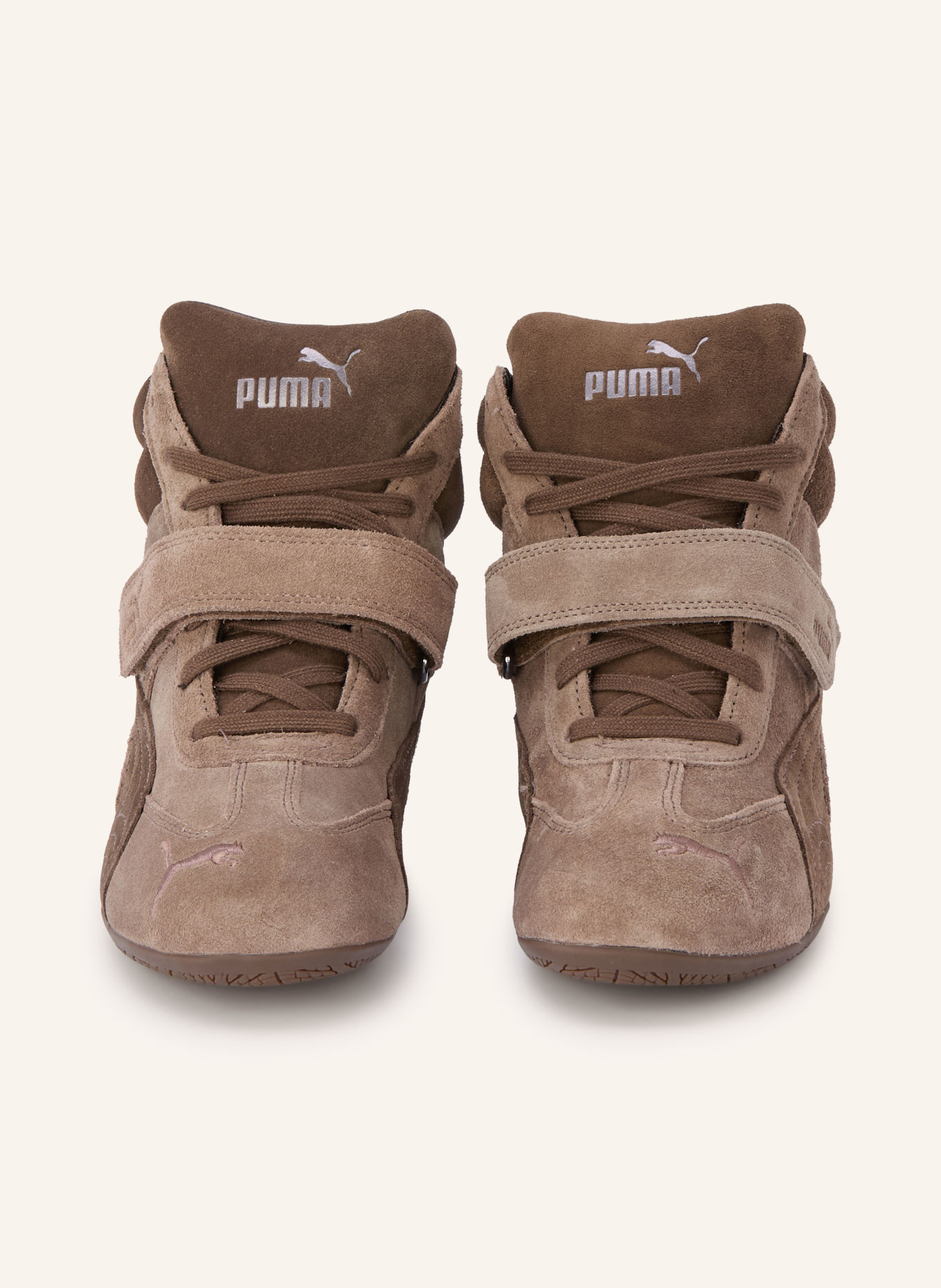 PUMA SPEEDCAT WEDGE Sneakers: BROWN / LIGHT BROWN