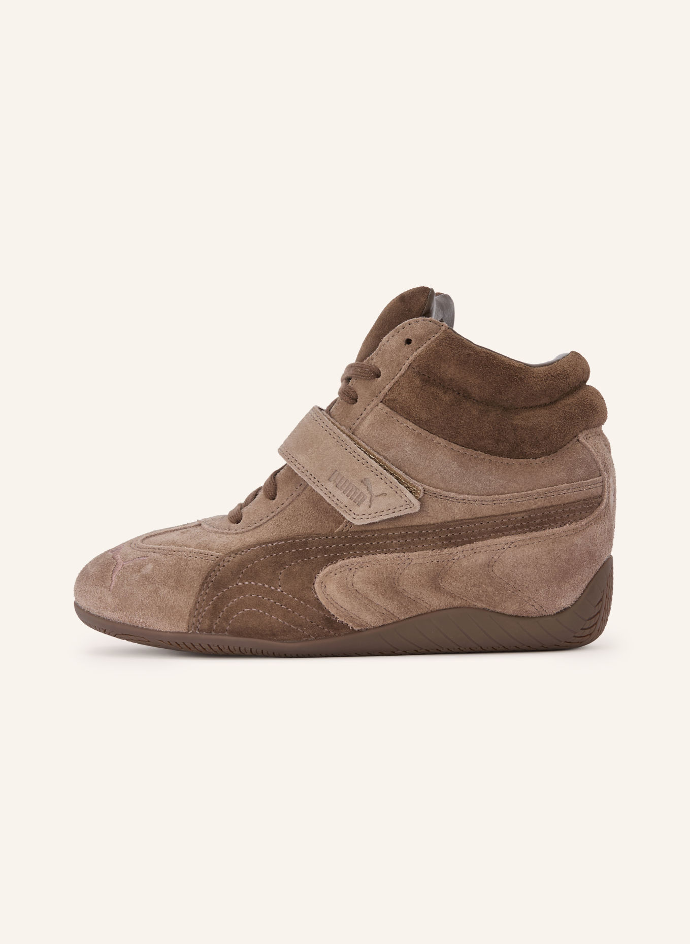 PUMA SPEEDCAT WEDGE Sneakers: BROWN / LIGHT BROWN