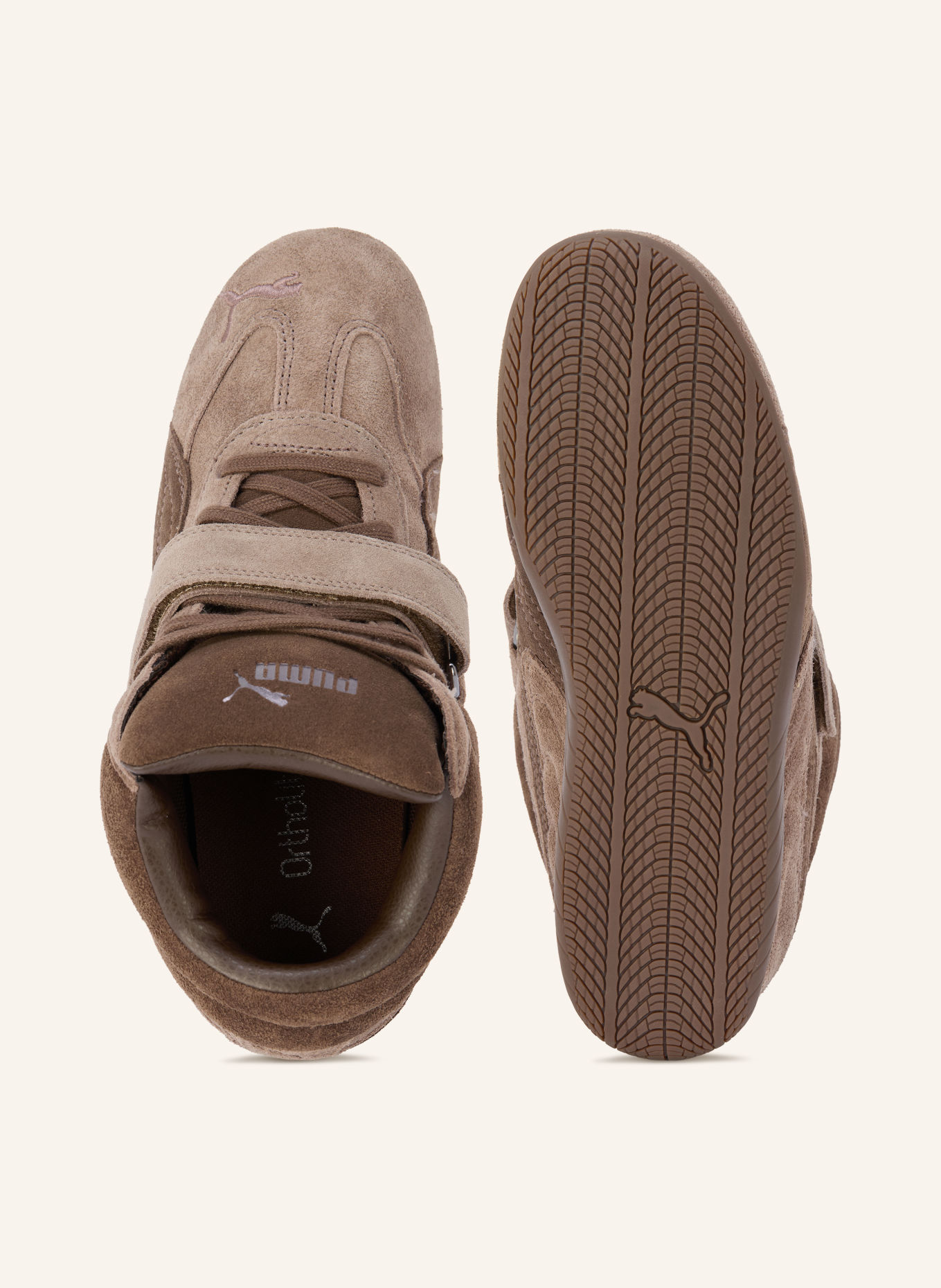 PUMA SPEEDCAT WEDGE Sneakers: BROWN / LIGHT BROWN